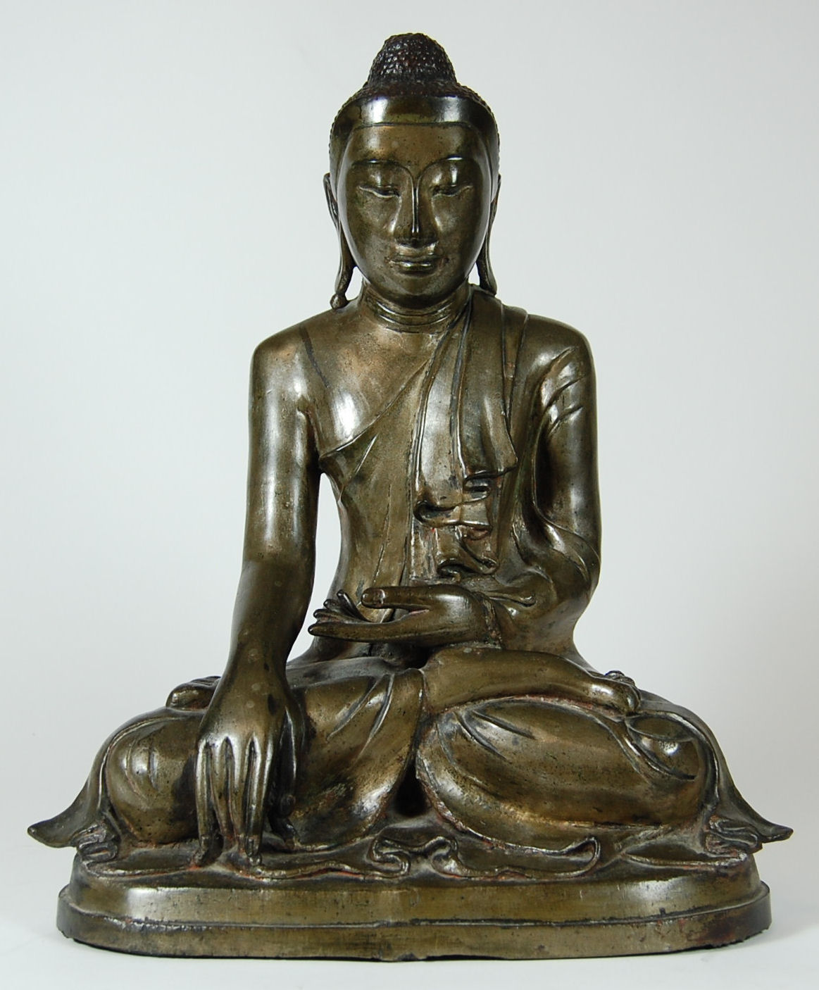 A 19th century Burmese bronze figure of Buddha, Mandalay period