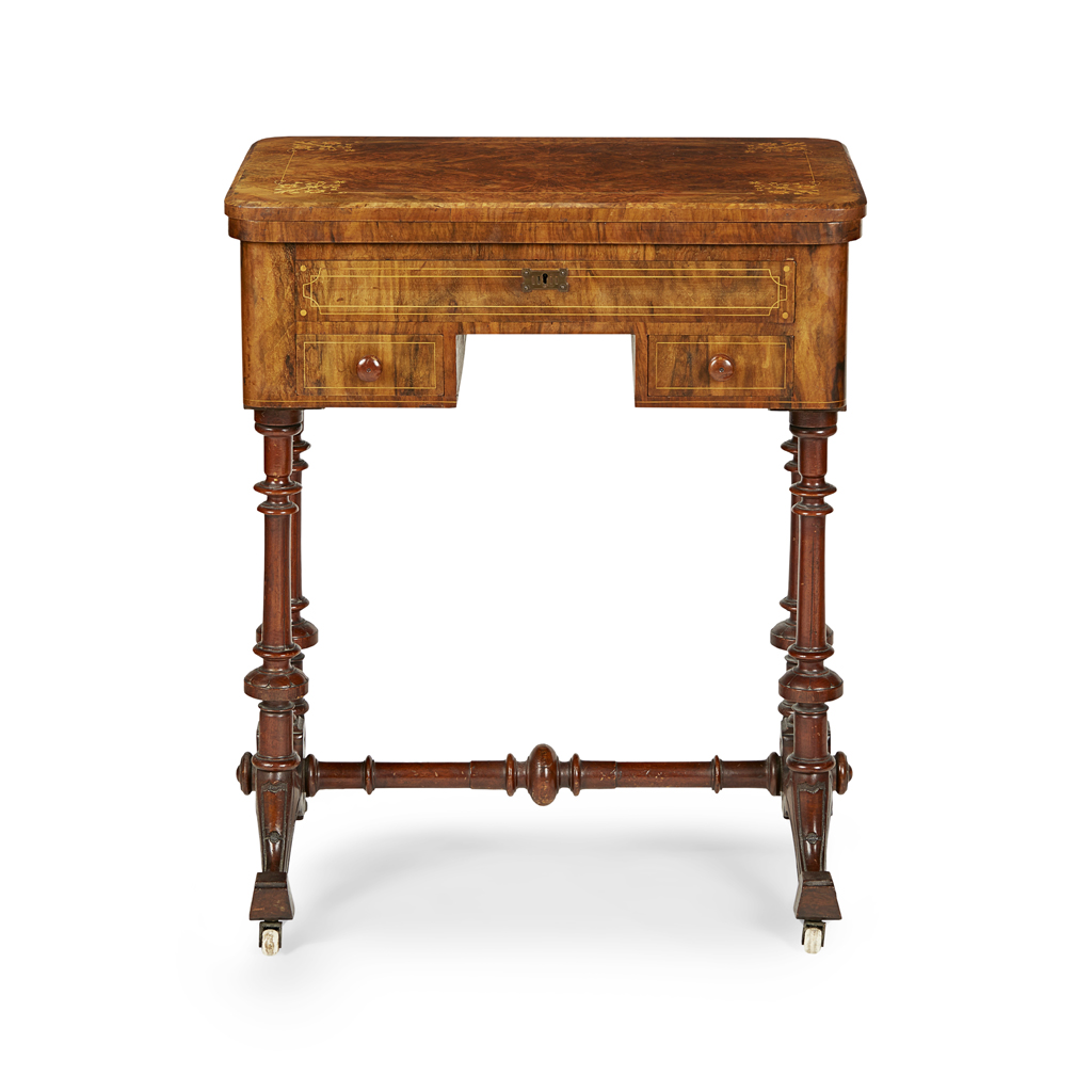 VICTORIAN WALNUT AND MARQUETRY GAMES TABLE