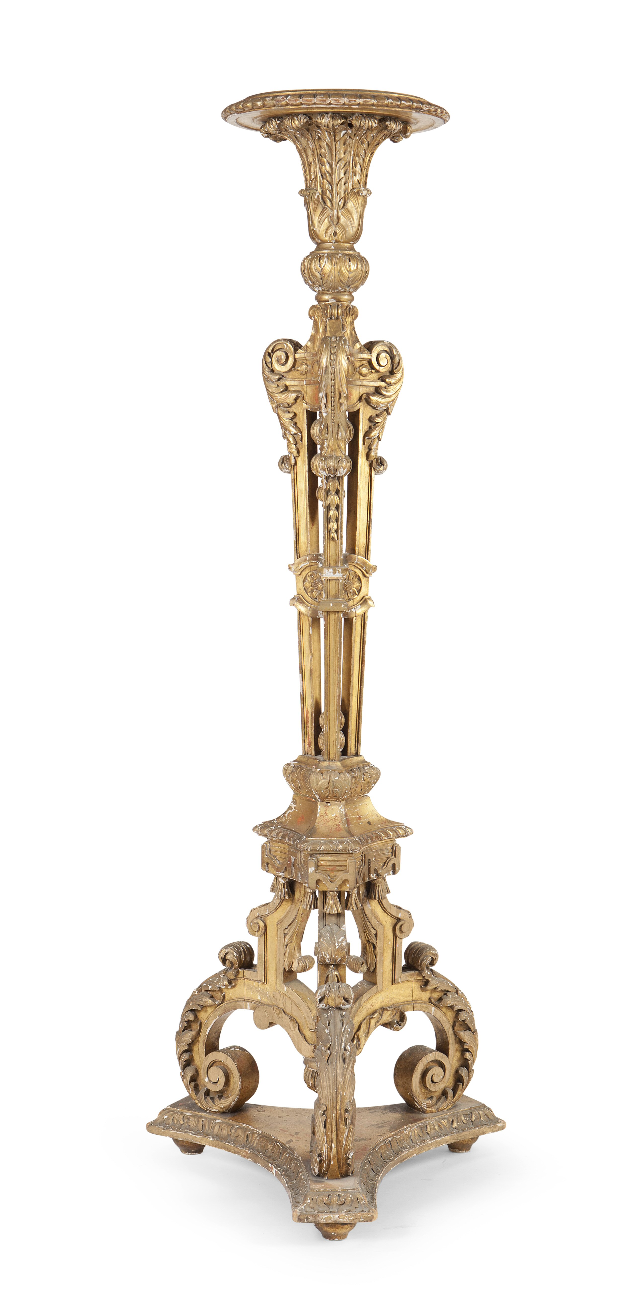 GEORGE III STYLE GILTWOOD TORCHERE STAND