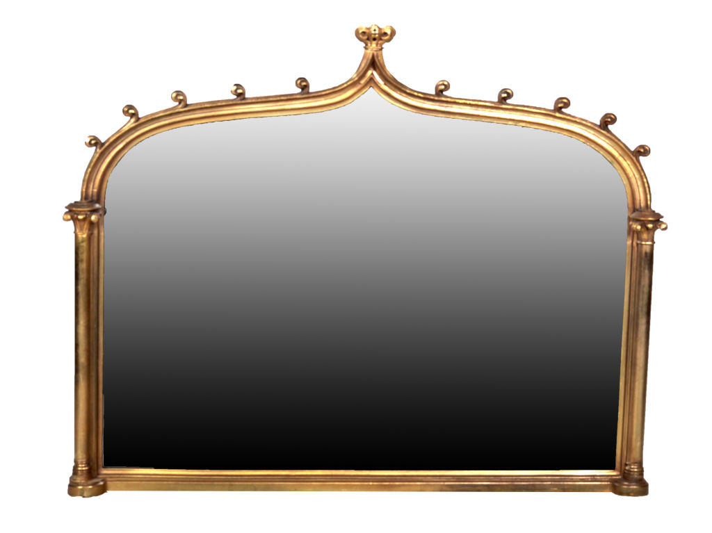 A Rococco style giltwood over-mantel mirror