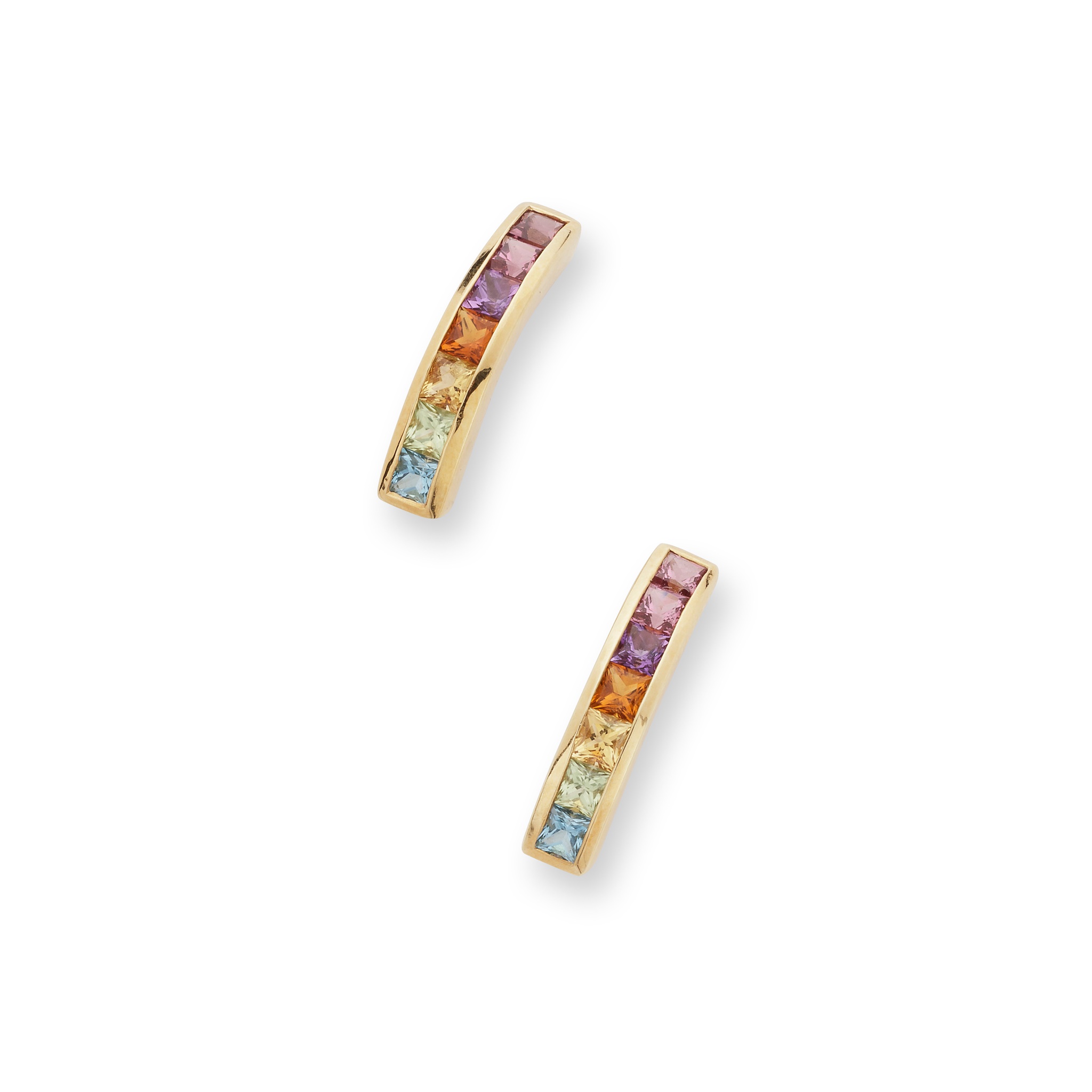 H Stern: A pair of gem-set 'Rainbow' earrings