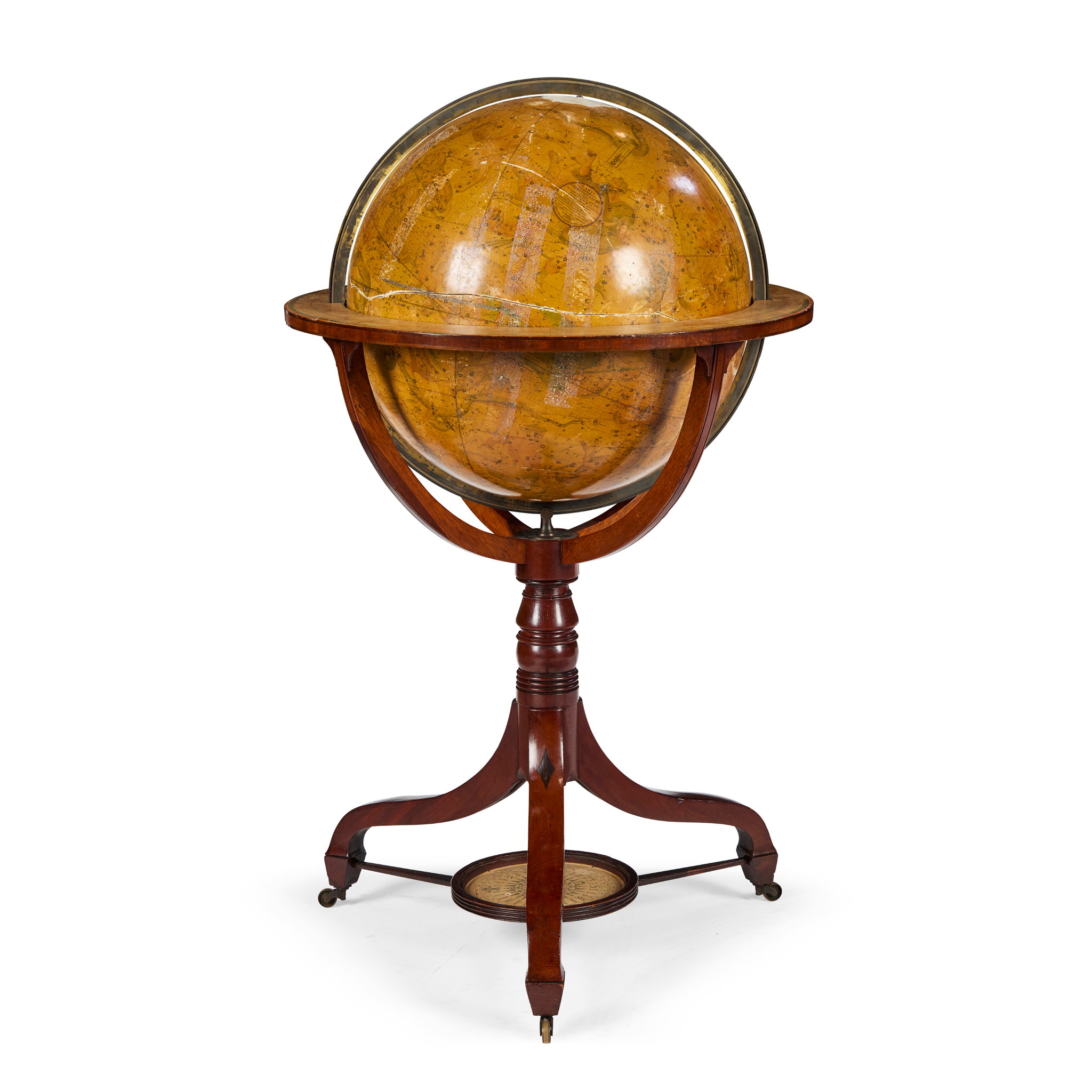J. & W. CARY 20 INCH CELESTIAL LIBRARY GLOBE ON STAND