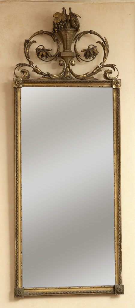 A 19th century French giltwood wall mirror