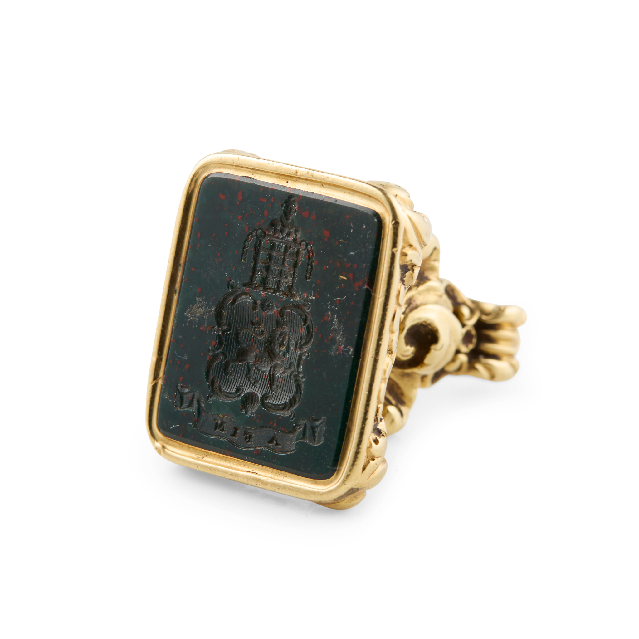 THE OGILVY FAMILY GOLD AND BLOODSTONE FOB SEAL