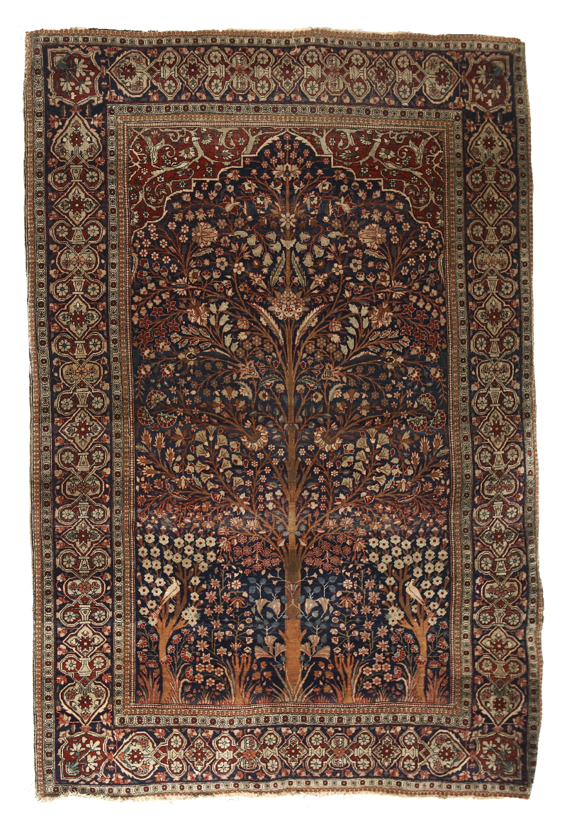 A Kashan prayer rug