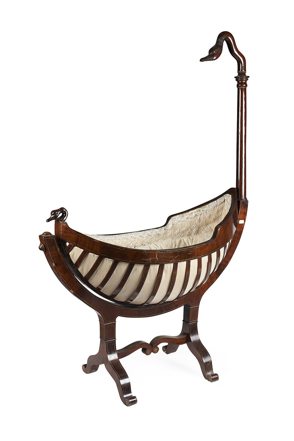 CHARLES X MAHOGANY SWING CRADLE