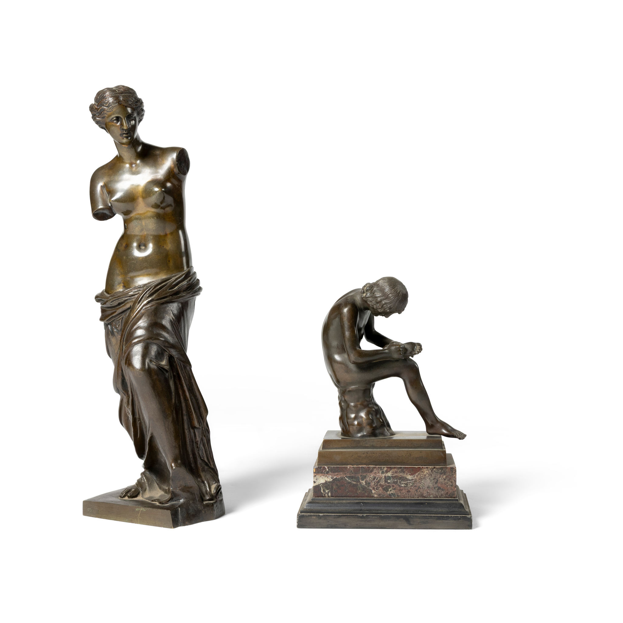 A BRONZE FIGURE OF THE VENUS DE MILO, AFTER THE ANTIQUE