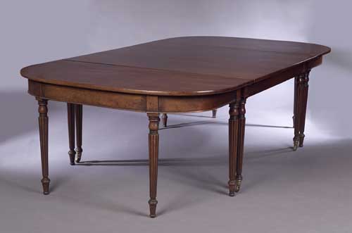 A 19th century mahogany dining table