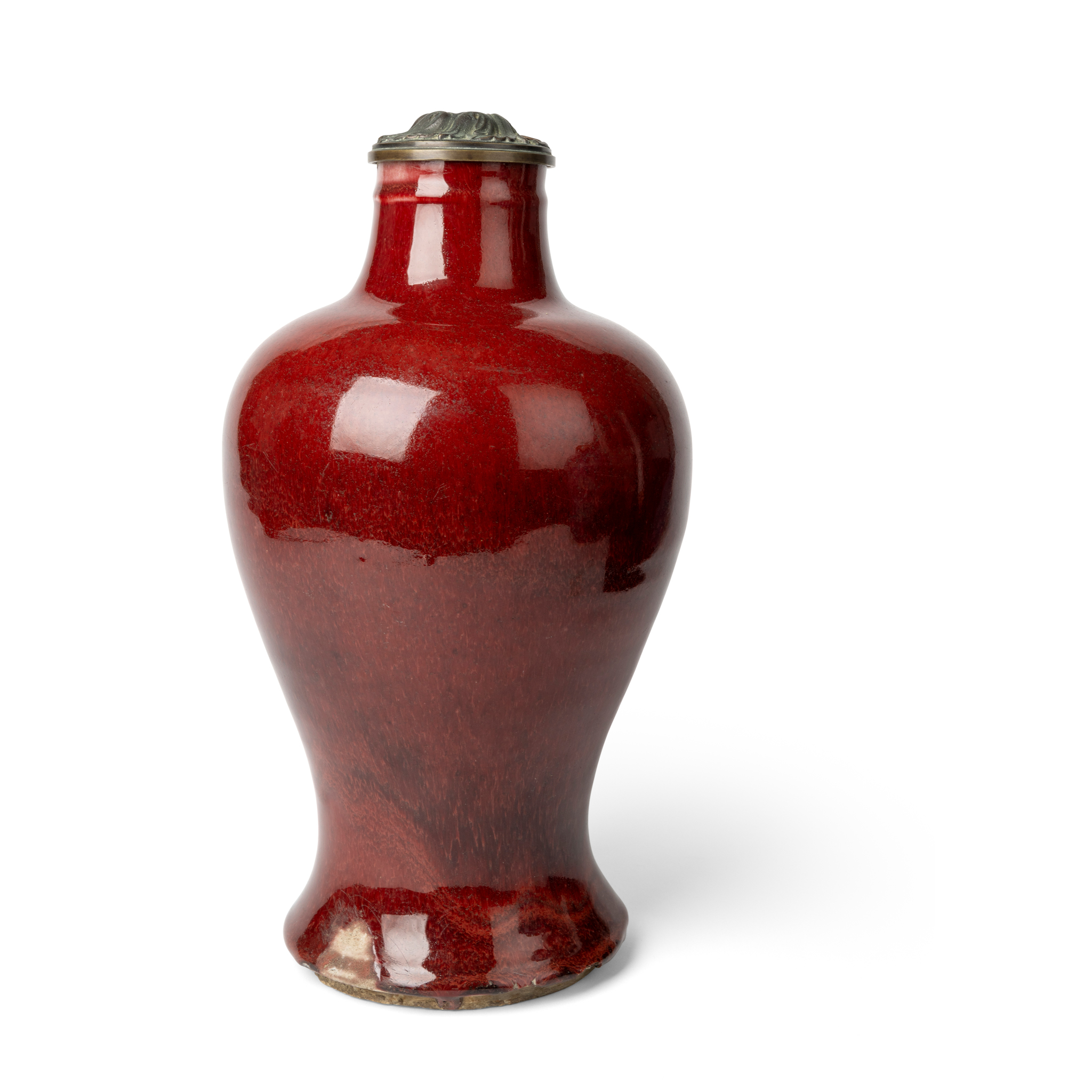 CHINESE SANG-DE-BOEUF-GLAZED VASE