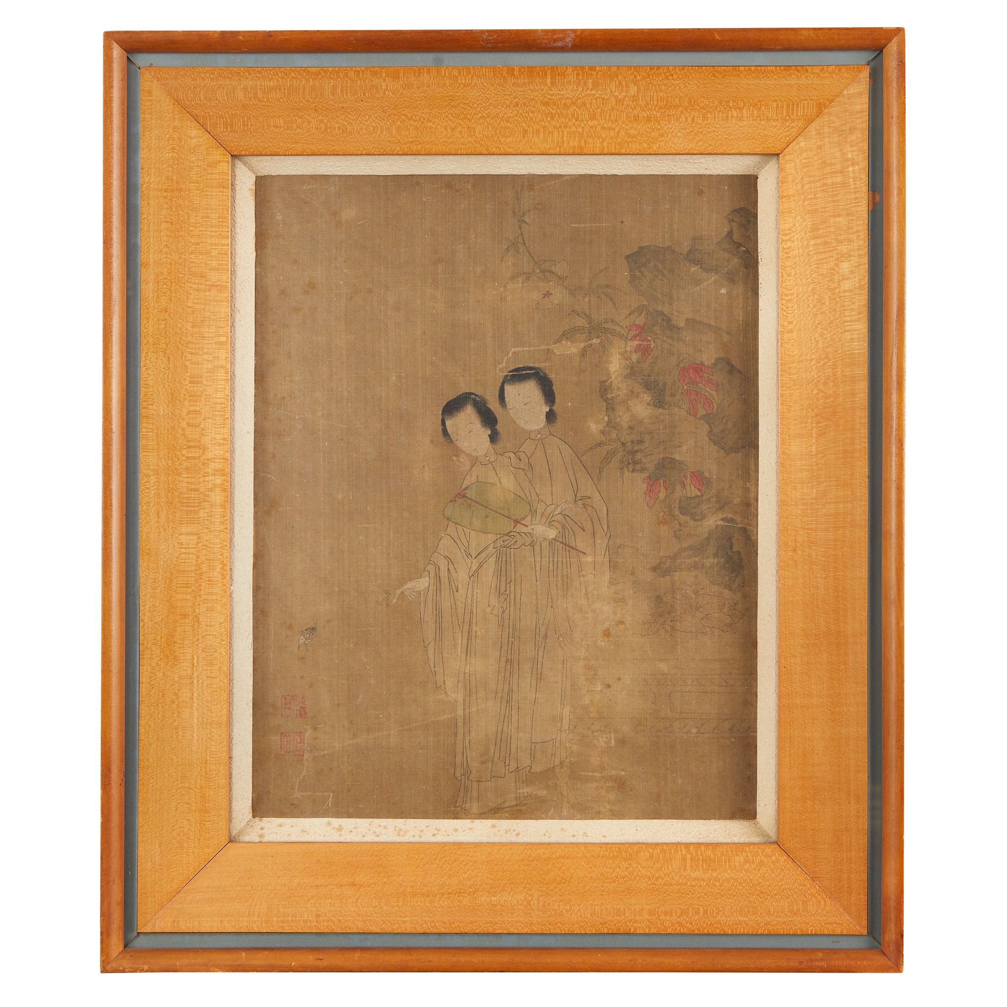 INK PAINTING OF TWO LADIES