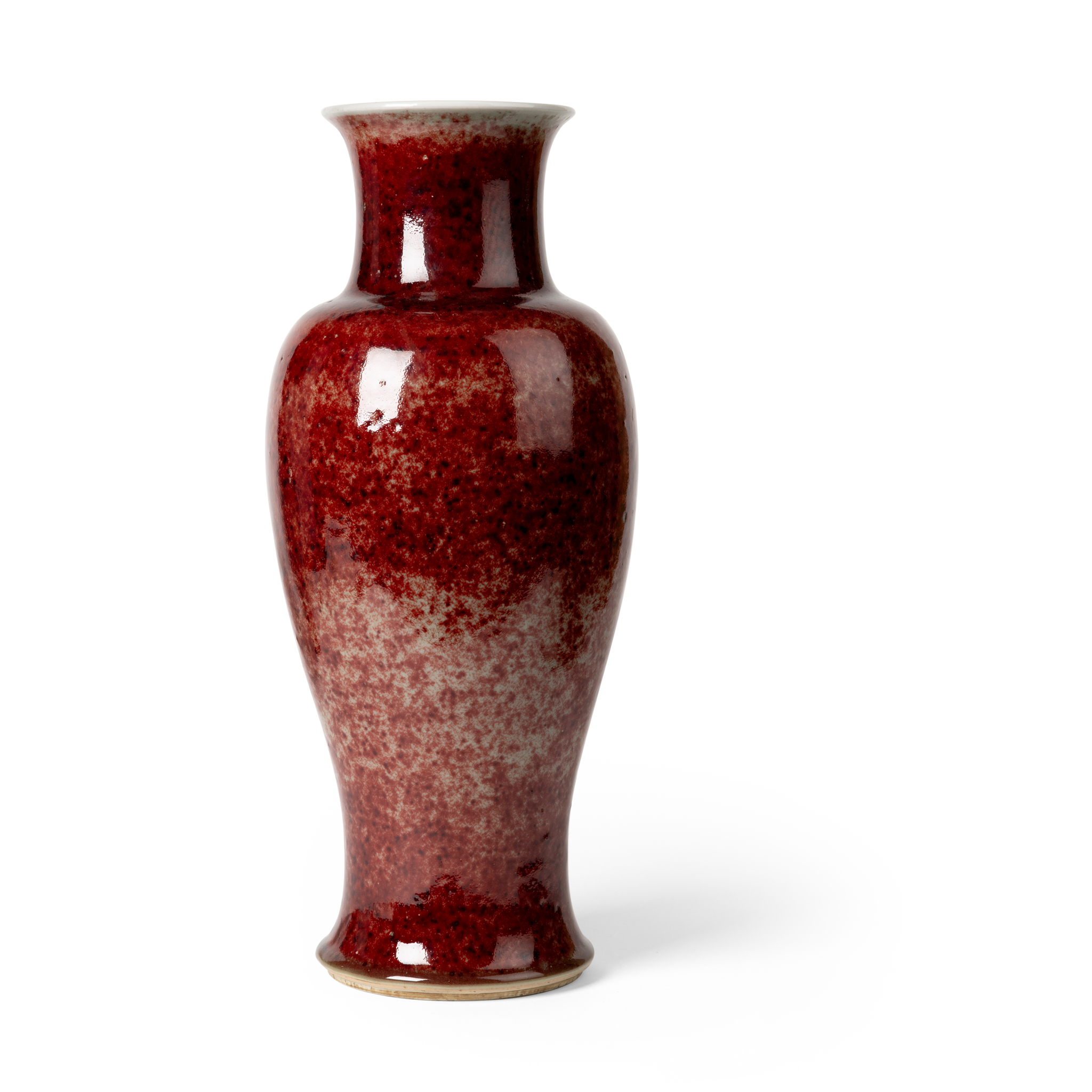 CHINESE SANG-DE-BOEUF-GLAZED BALUSTER VASE, GUANYIN ZUN
