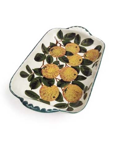 A Wemyss twin-handled serving dish,