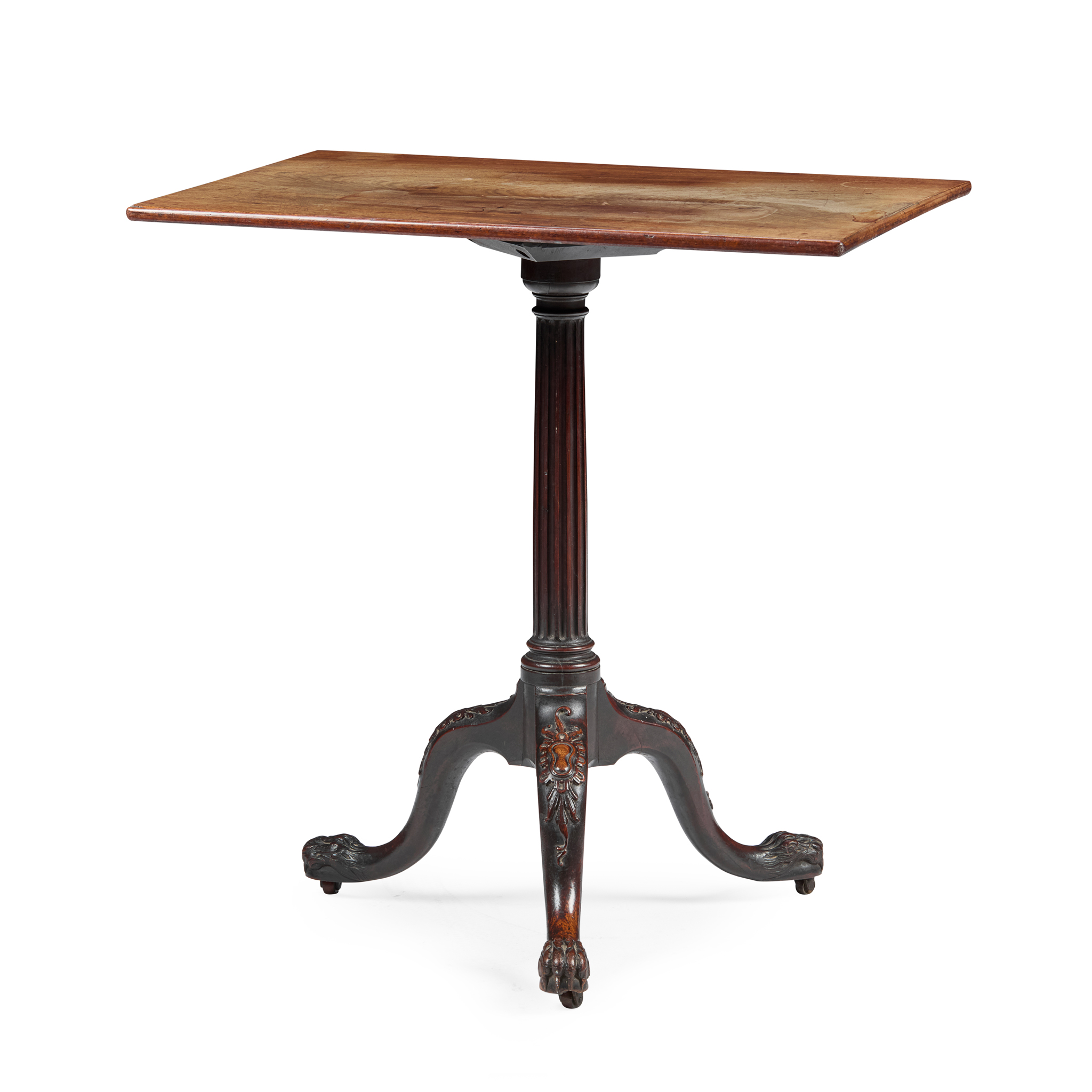 EARLY GEORGE III MAHOGANY TEA TABLE