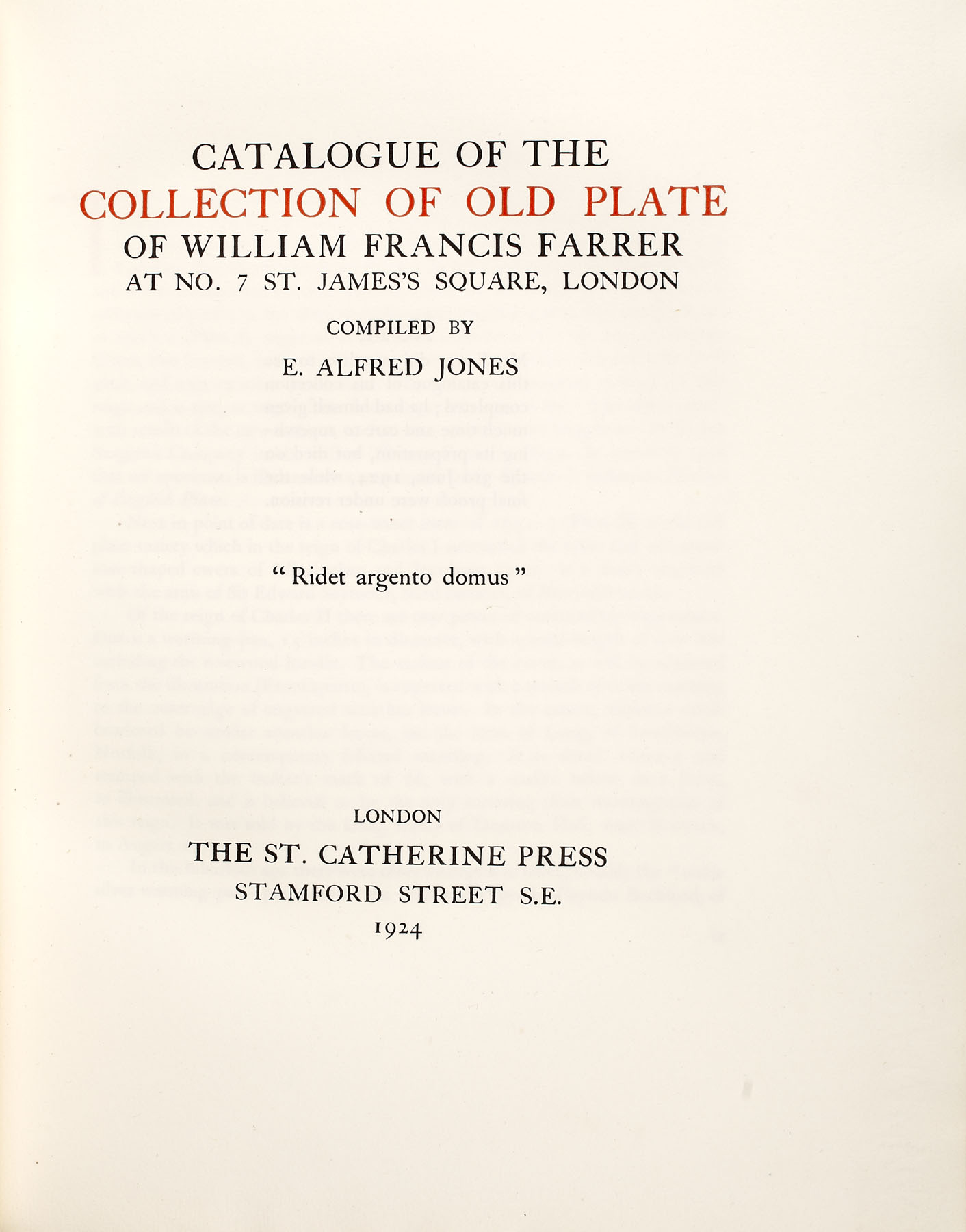 Silver - Farrer, William Francis - Jones E. Alfred