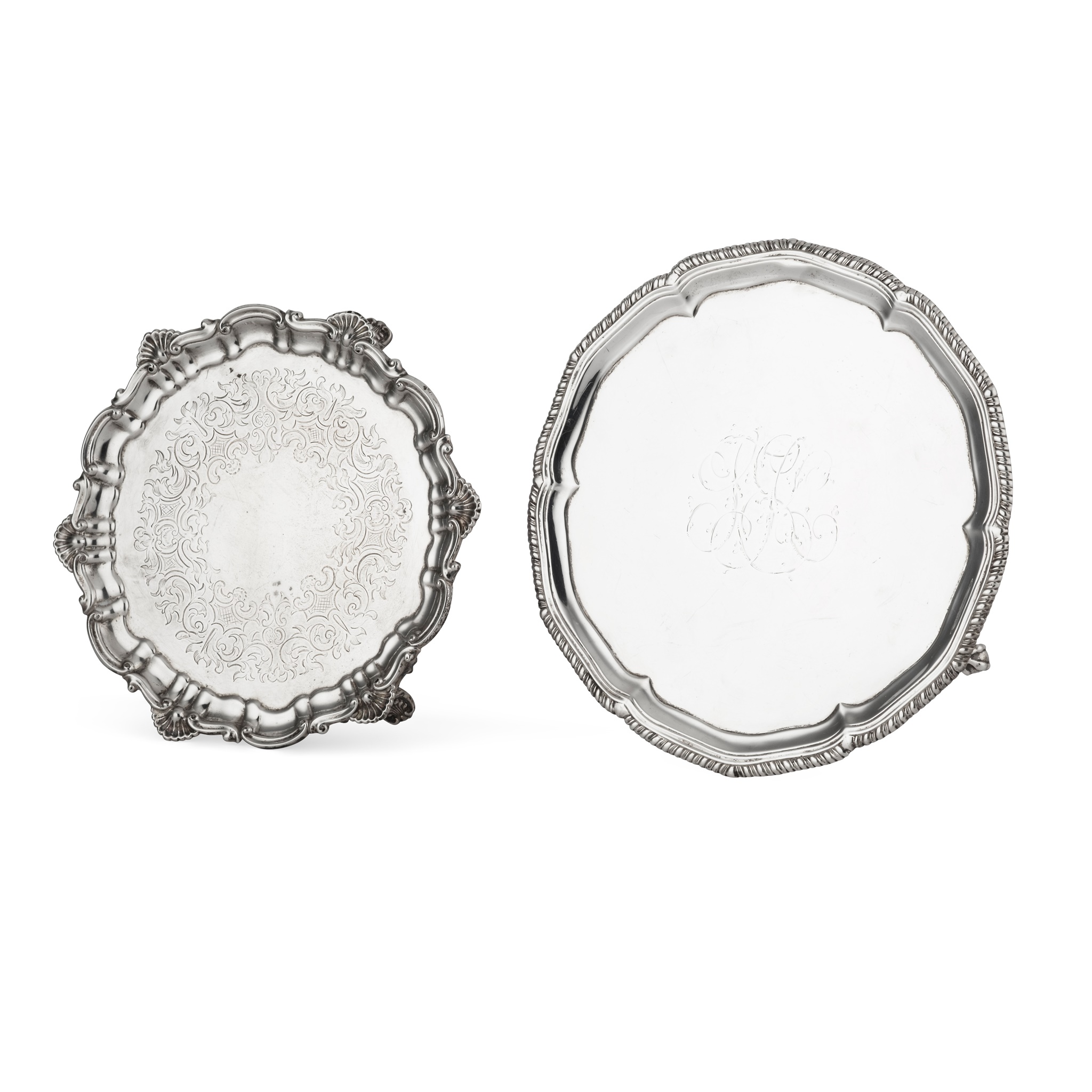 A George II card tray