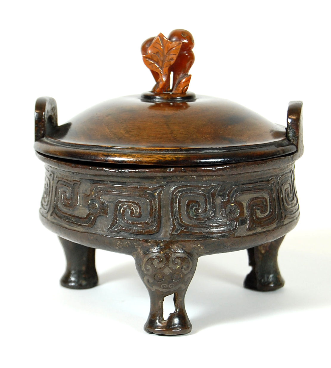 A Chinese bronze inlaid censer, Song-Ming dynasty or later
