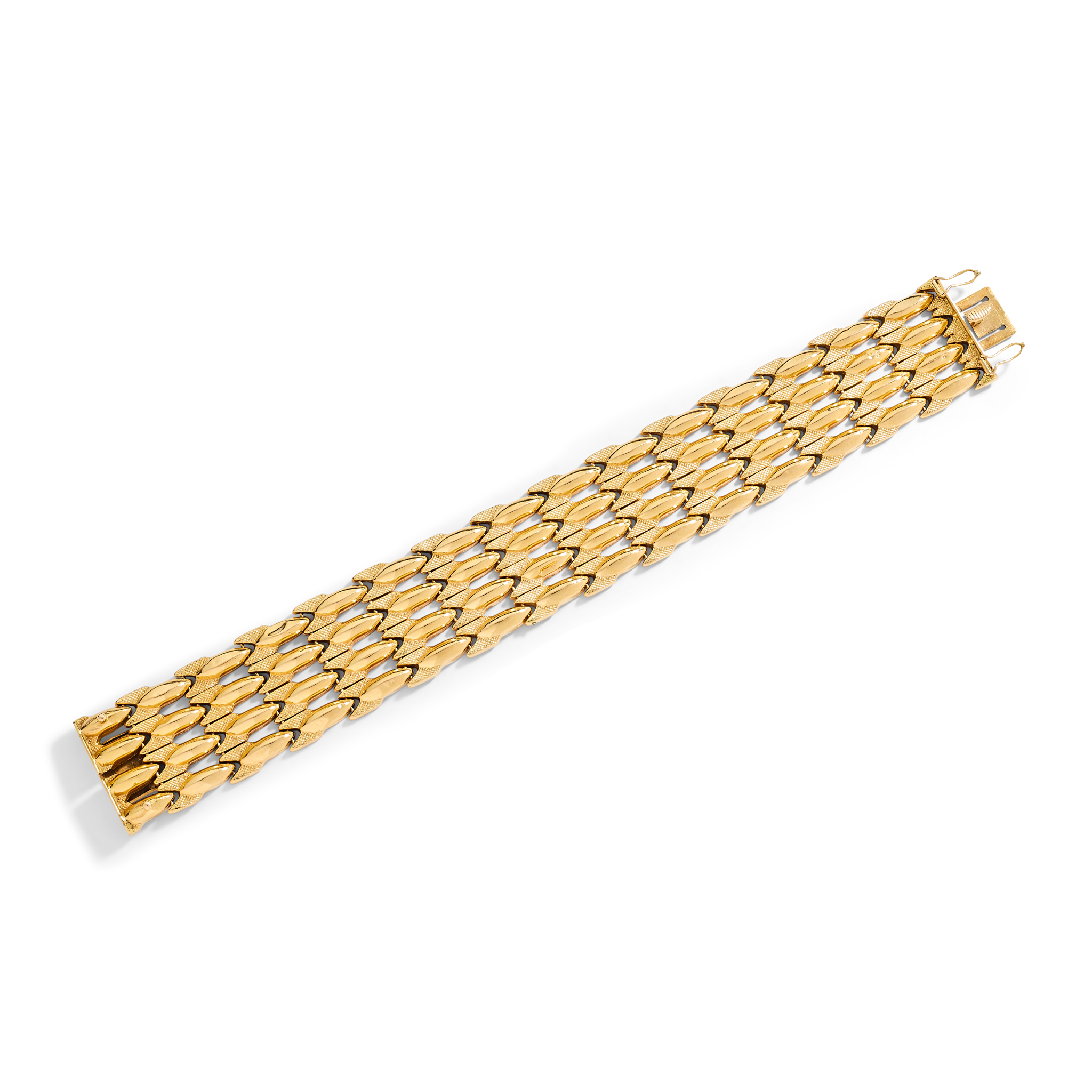 An Italian 18ct gold fancy link bracelet
