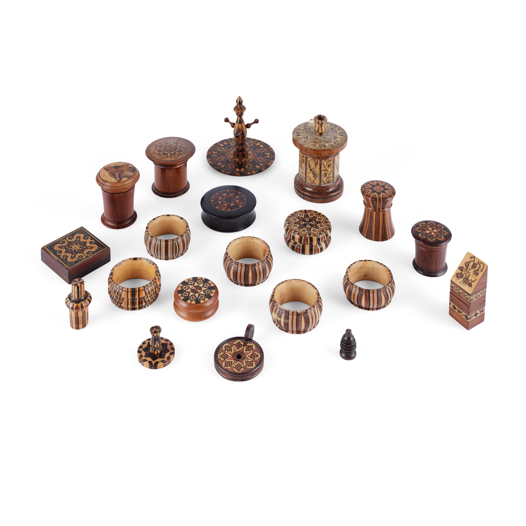GROUP OF SMALL TUNBRIDGE WARE UTENSILS