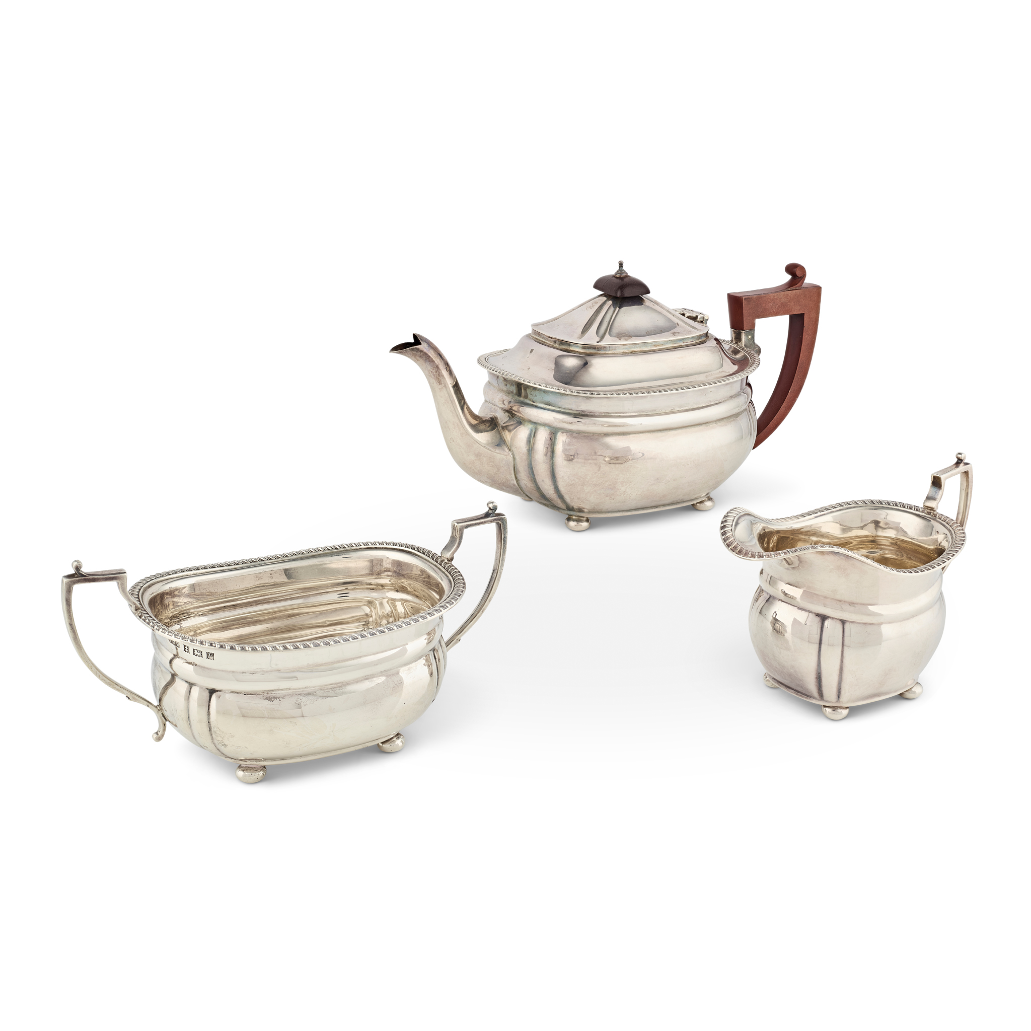 A 1950s THREE PIECE TEA SERVICE