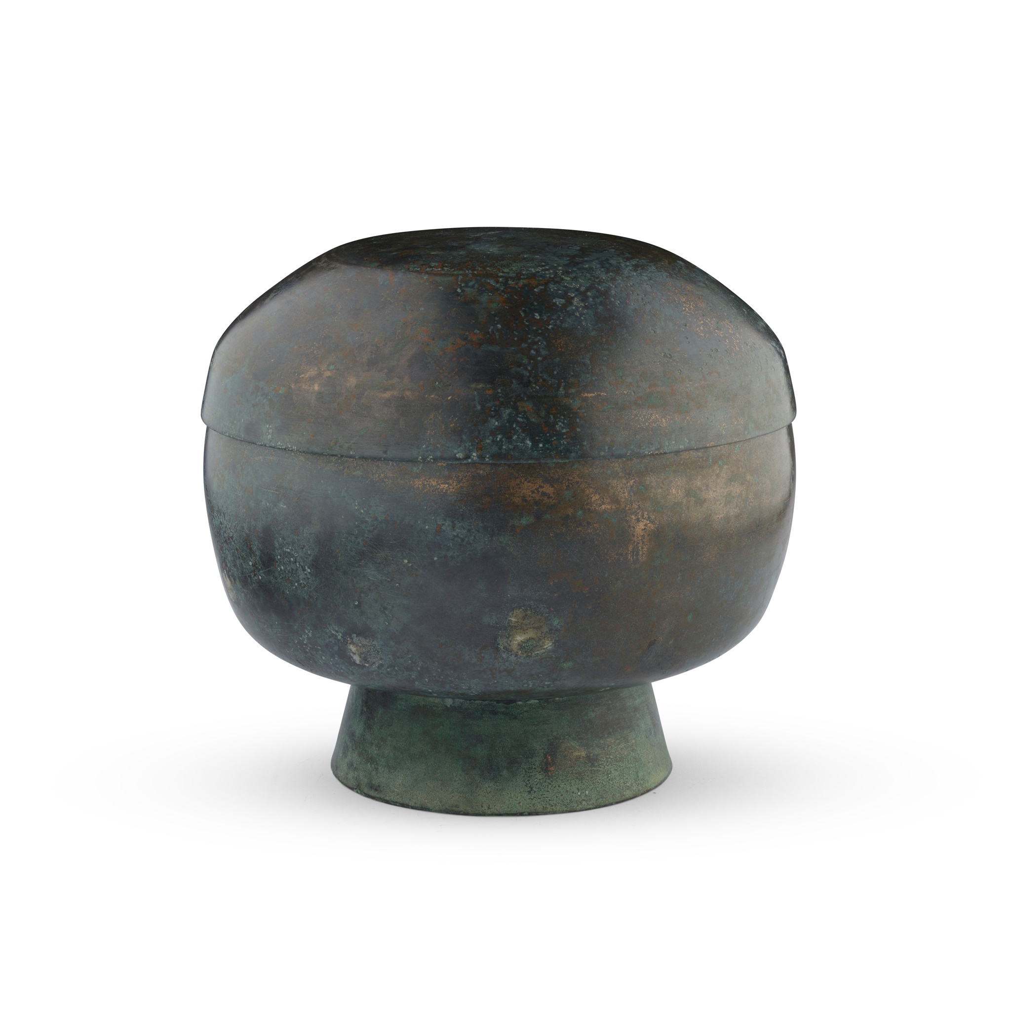 BRONZE BOWL AND COVER