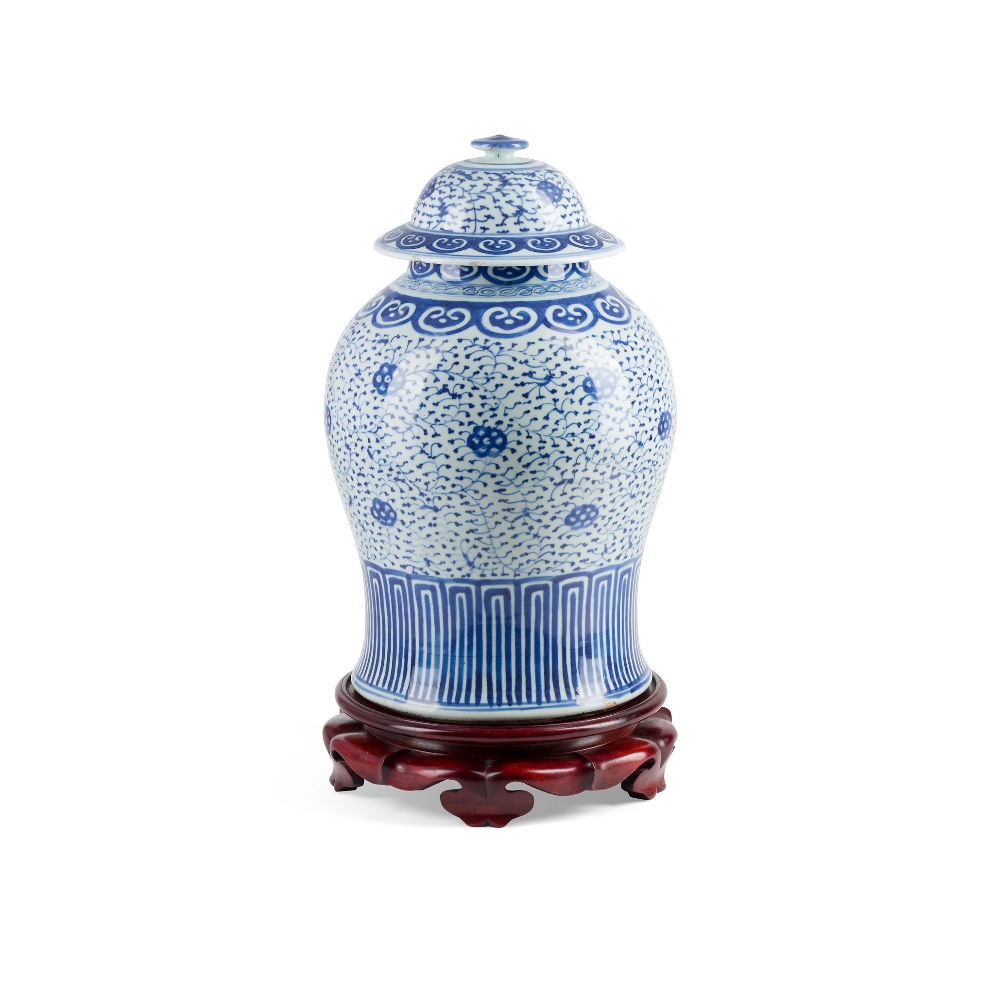 CHINESE BLUE AND WHITE PORCELAIN GINGER JAR