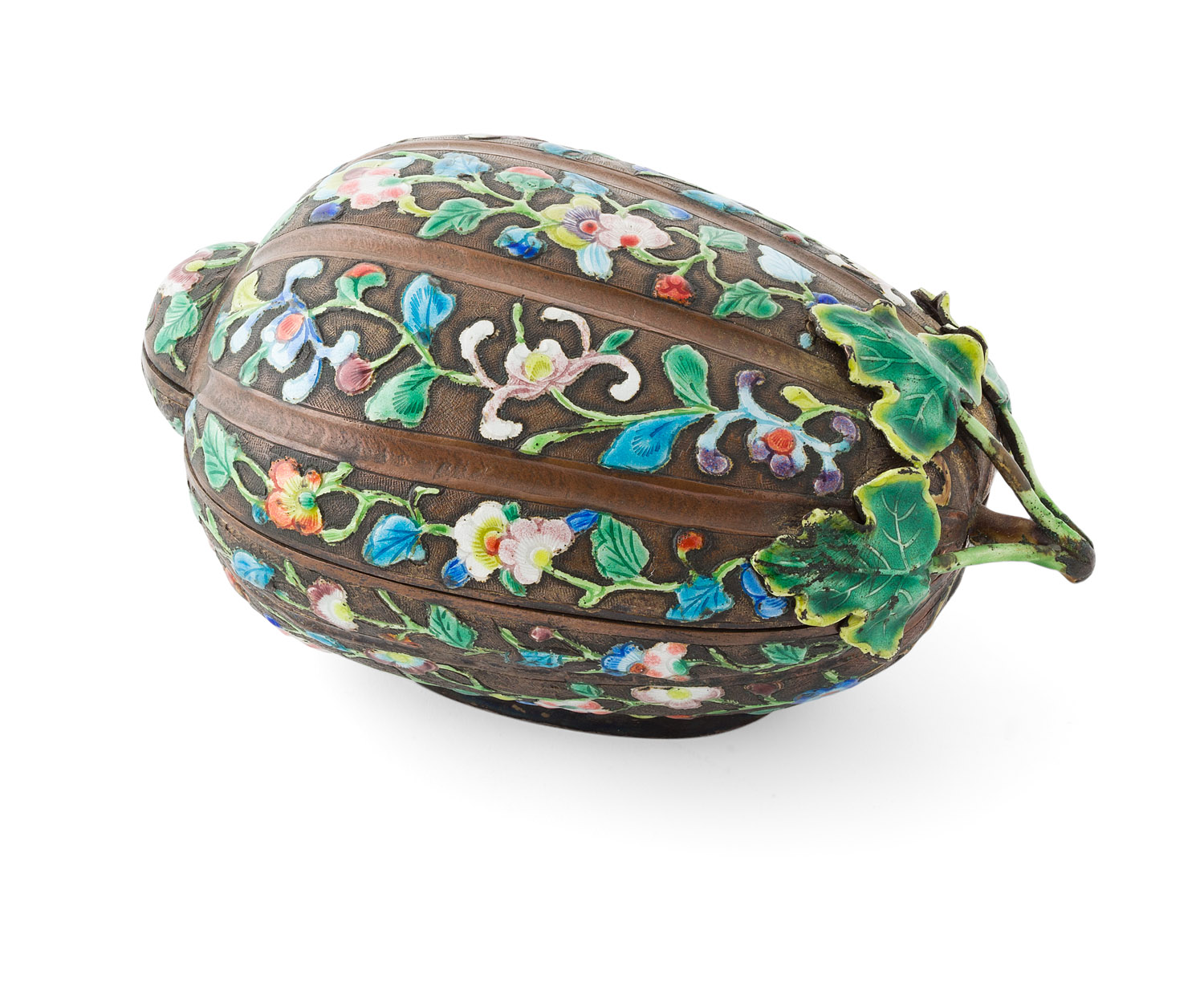 CANTON SILVER AND ENAMEL EXPORT BOX