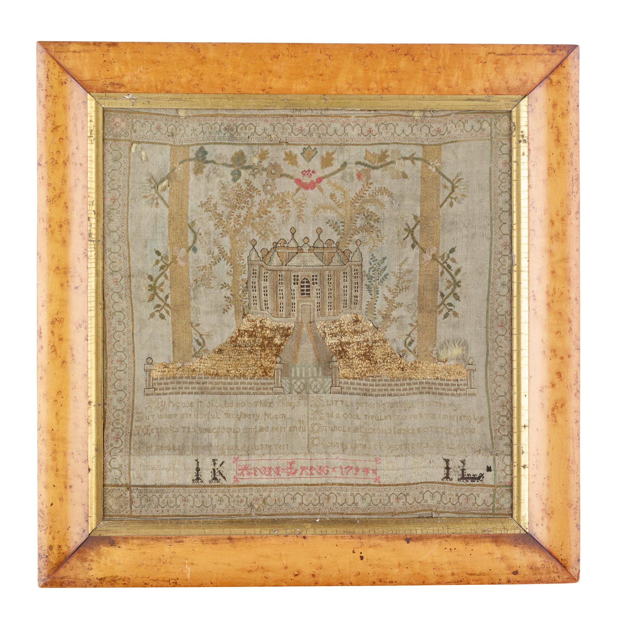 TWO SCOTTISH GEORGE III NEEDLEWORK HOUSE SAMPLERS