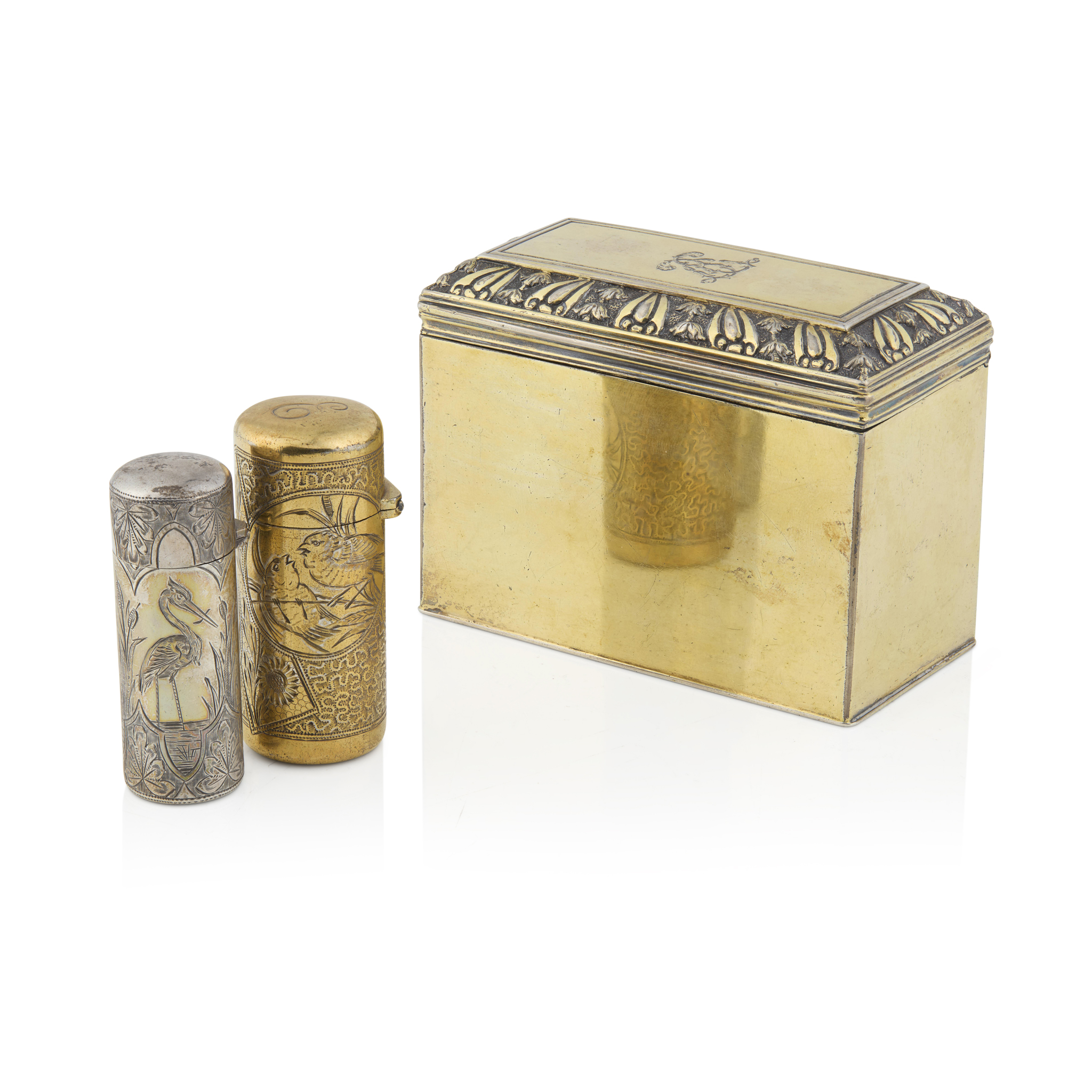 A GEORGE IV SILVER-GILT BOX