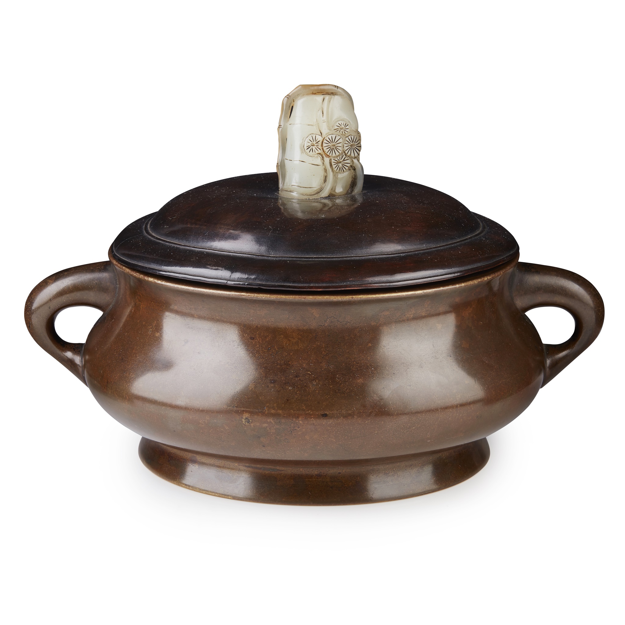 LARGE BRONZE CENSER WITH COVER