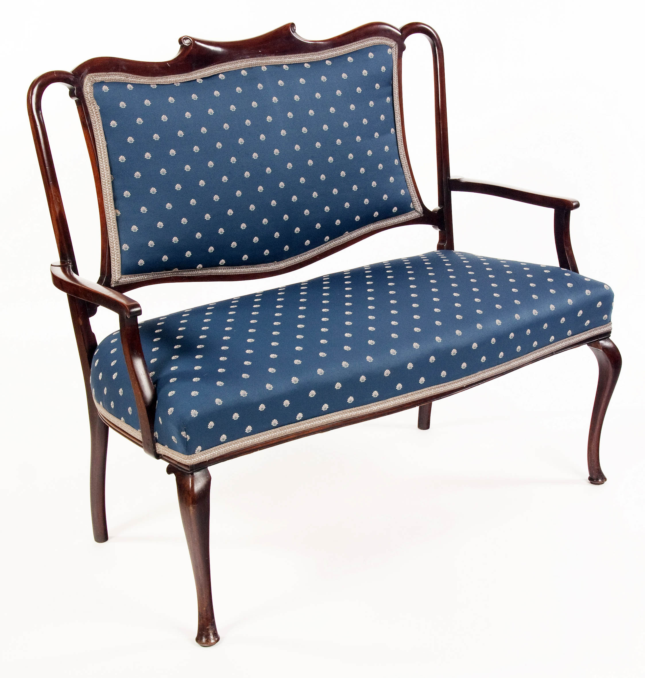 A late 19th century mahogany parlour suite