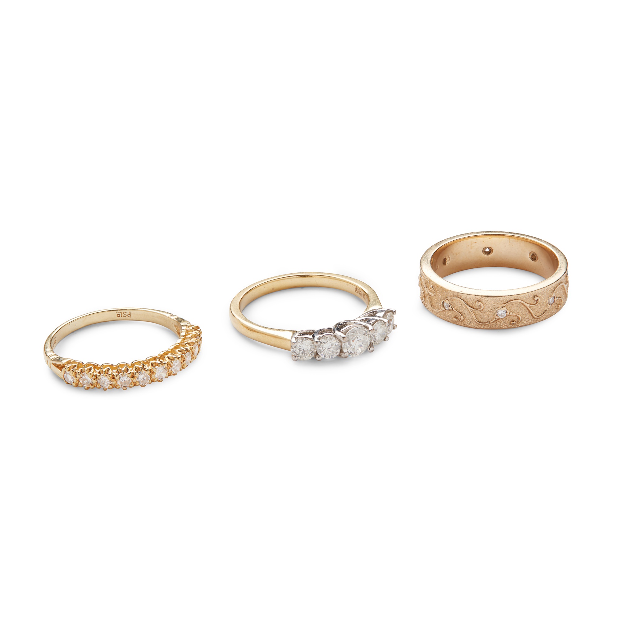 Three diamond rings