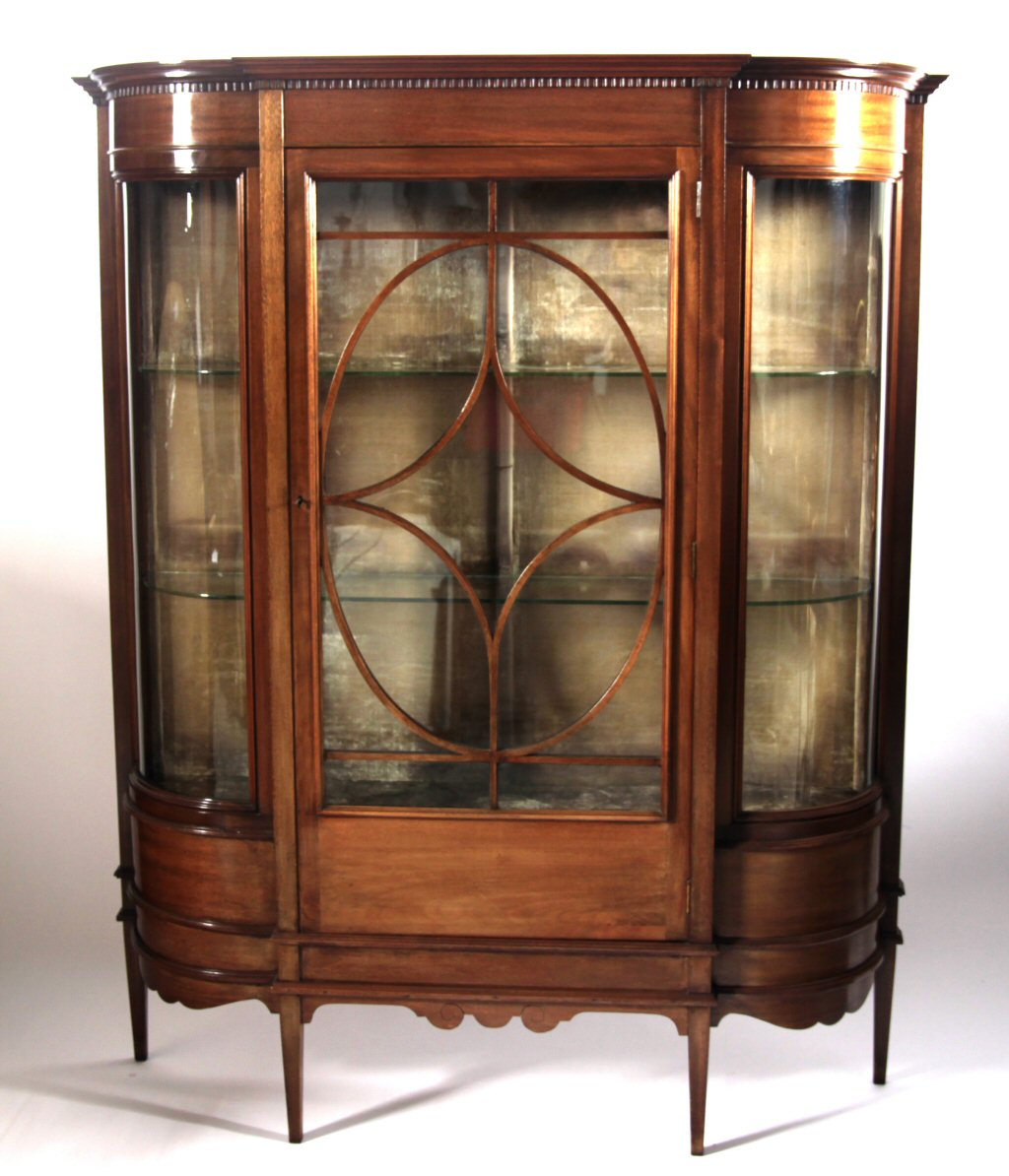 EDWARDIAN MAHOGANY DISPLAY CABINET