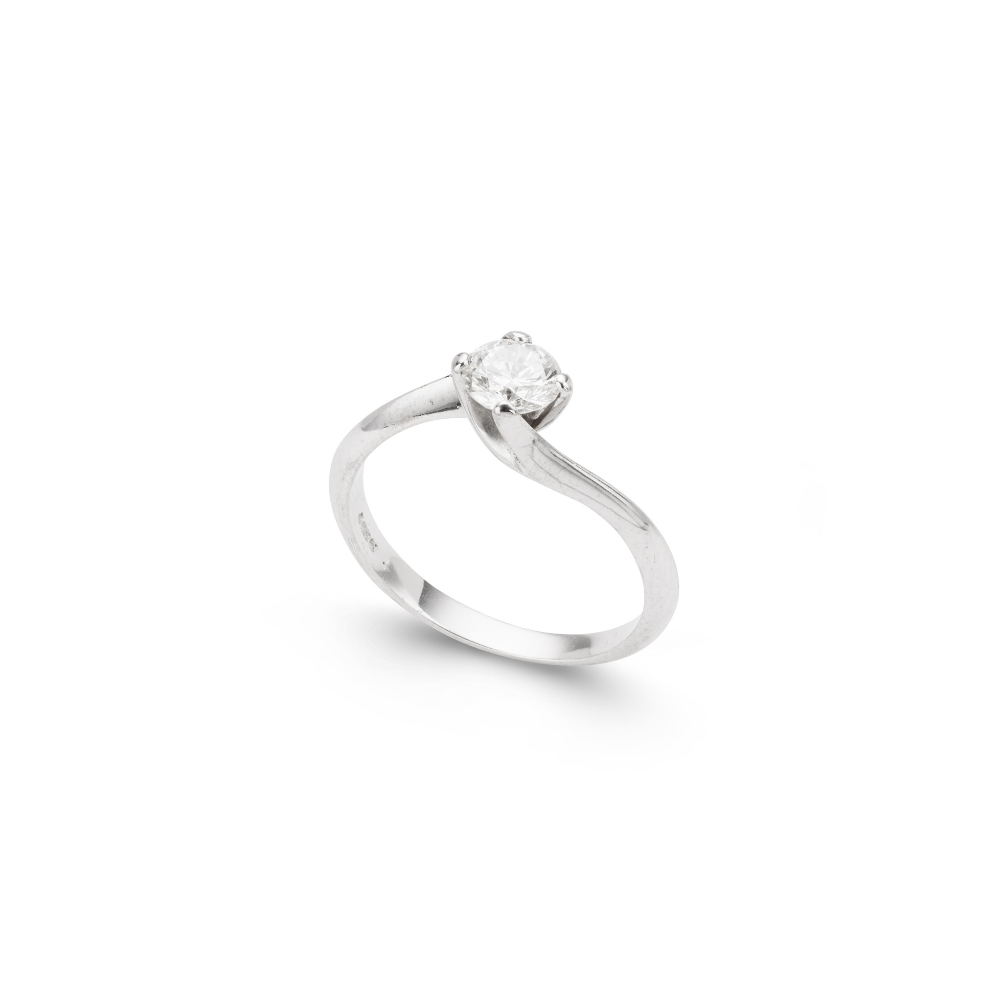 A diamond single-stone ring