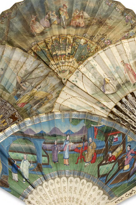 A collection of 18th century and later fans,