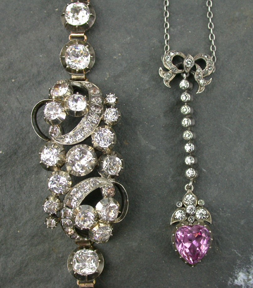 A French 19th century paste set bracelet,