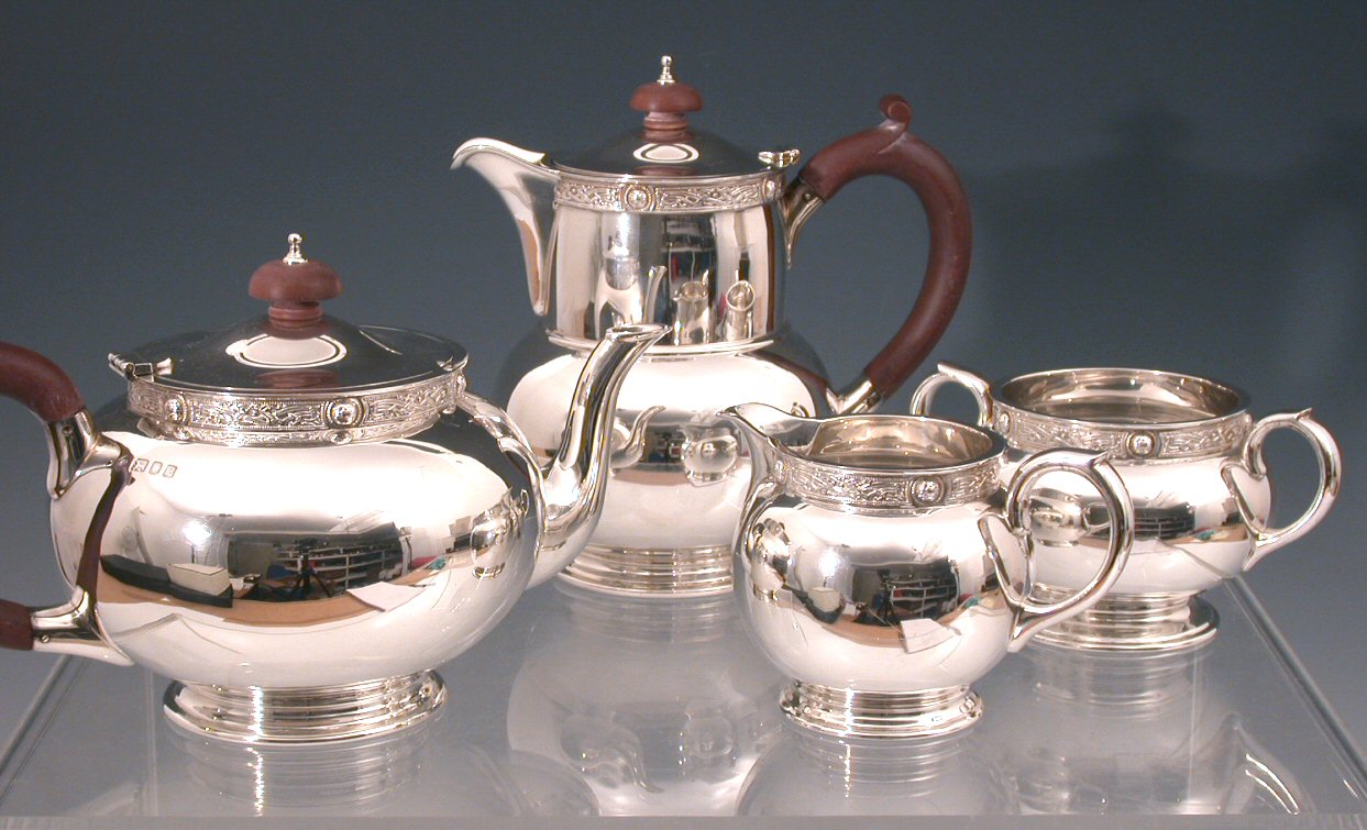 A four piece tea service