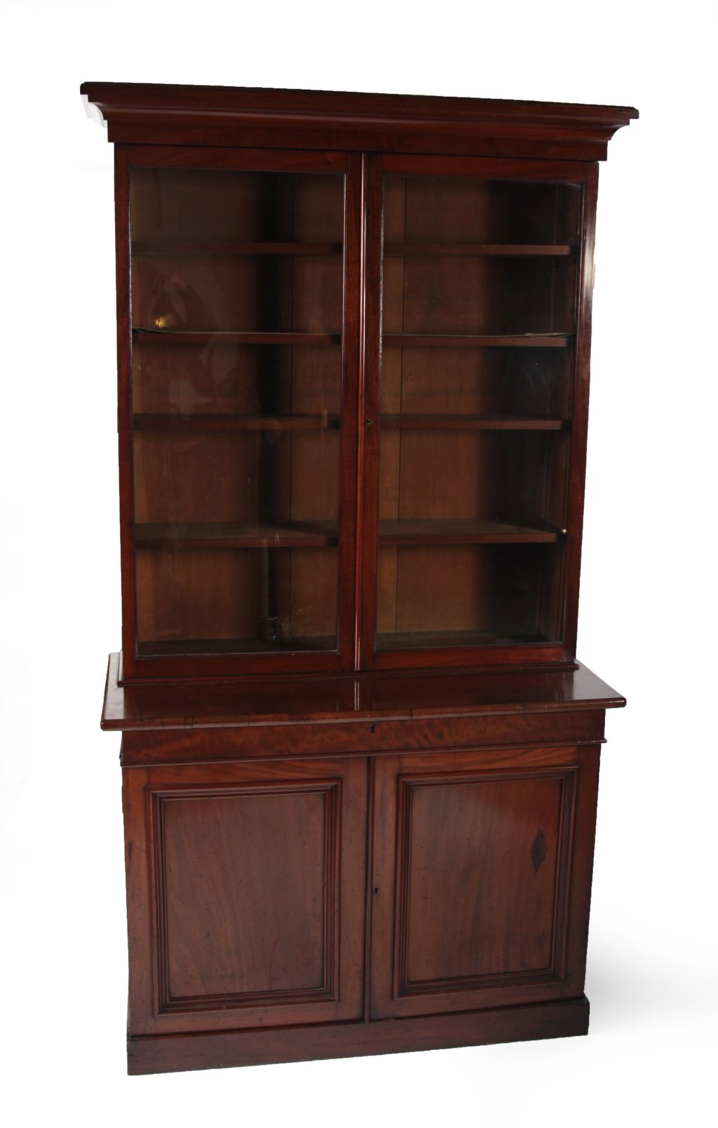 A Victorian mahogany bookcase and undercabinet