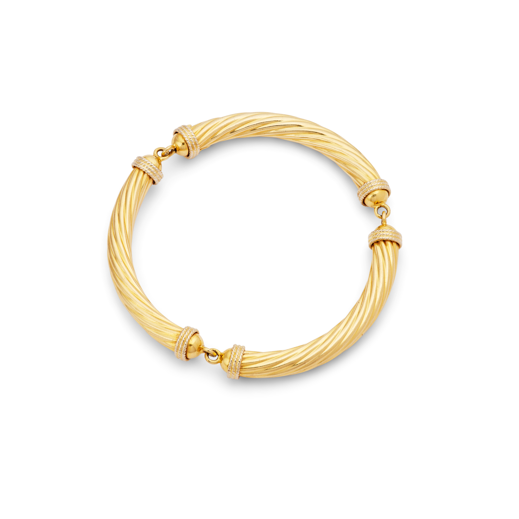 A fancy-link bracelet