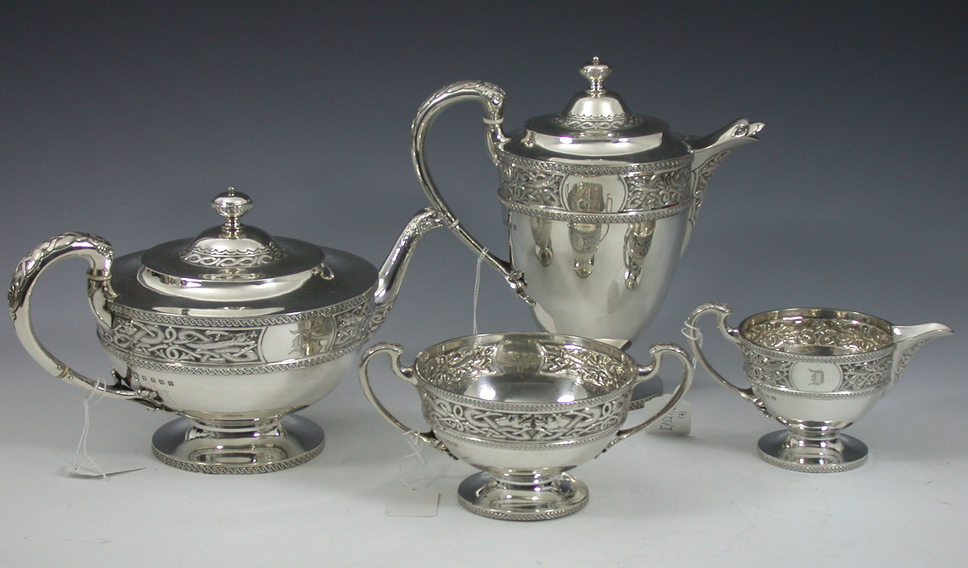 A Scottish four-piece tea service,