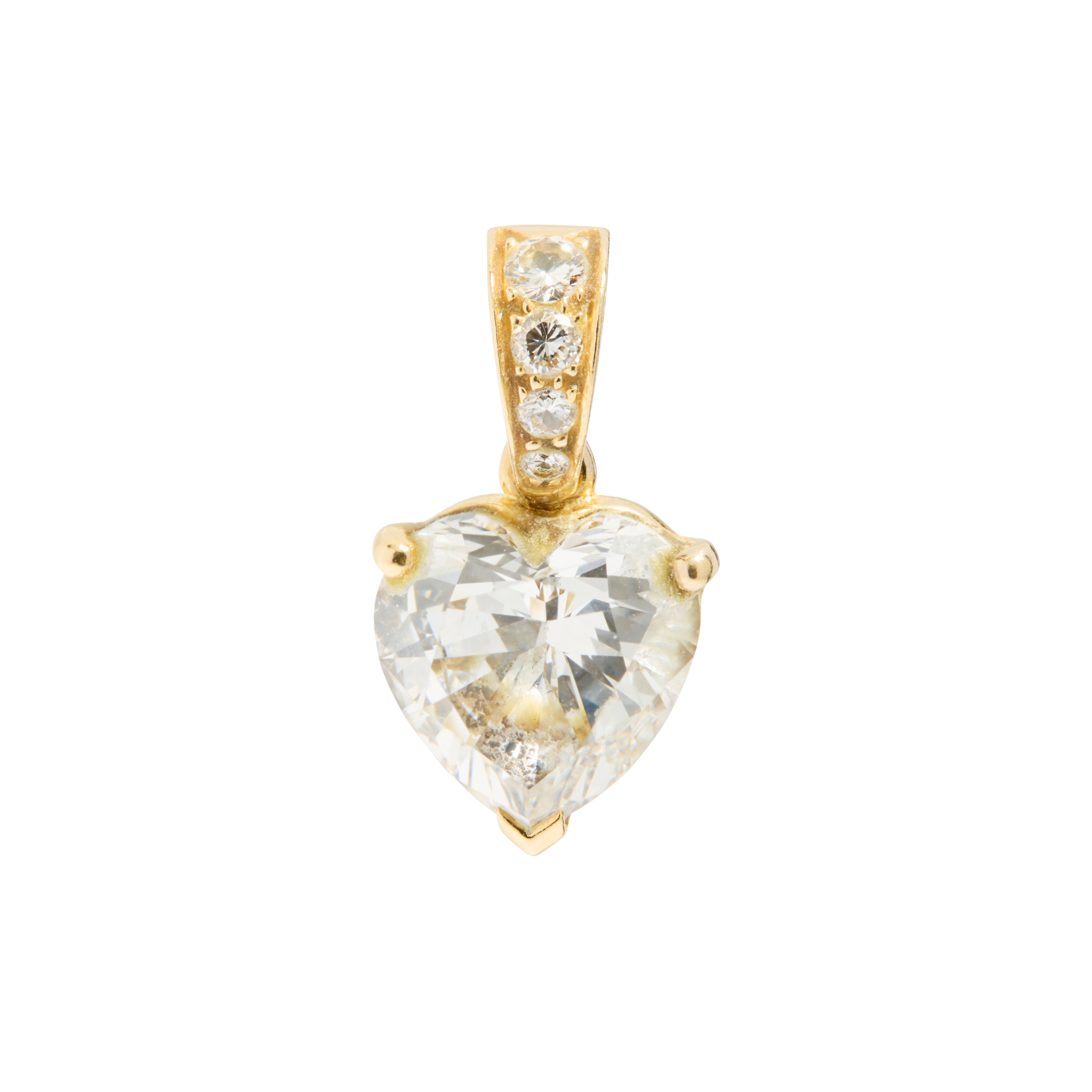 Cartier: A heart-shaped diamond pendant