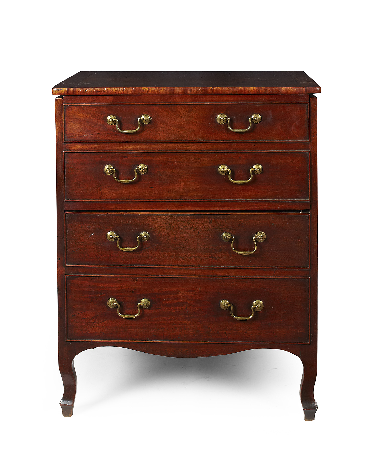 GEORGE III MAHOGANY CROSSBANDED COMMODE