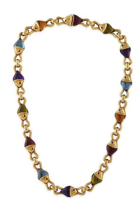 BULGARI - a multi-gem set necklace,