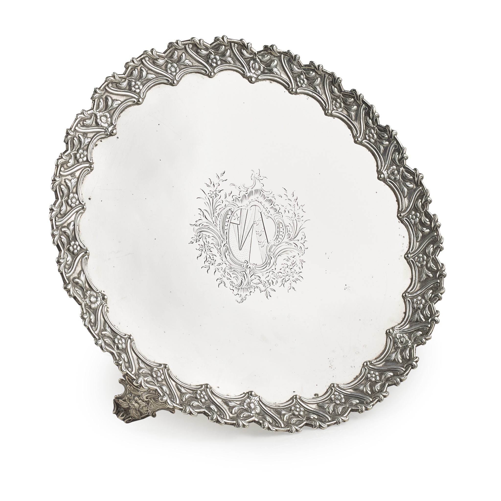A pair of early George III salvers