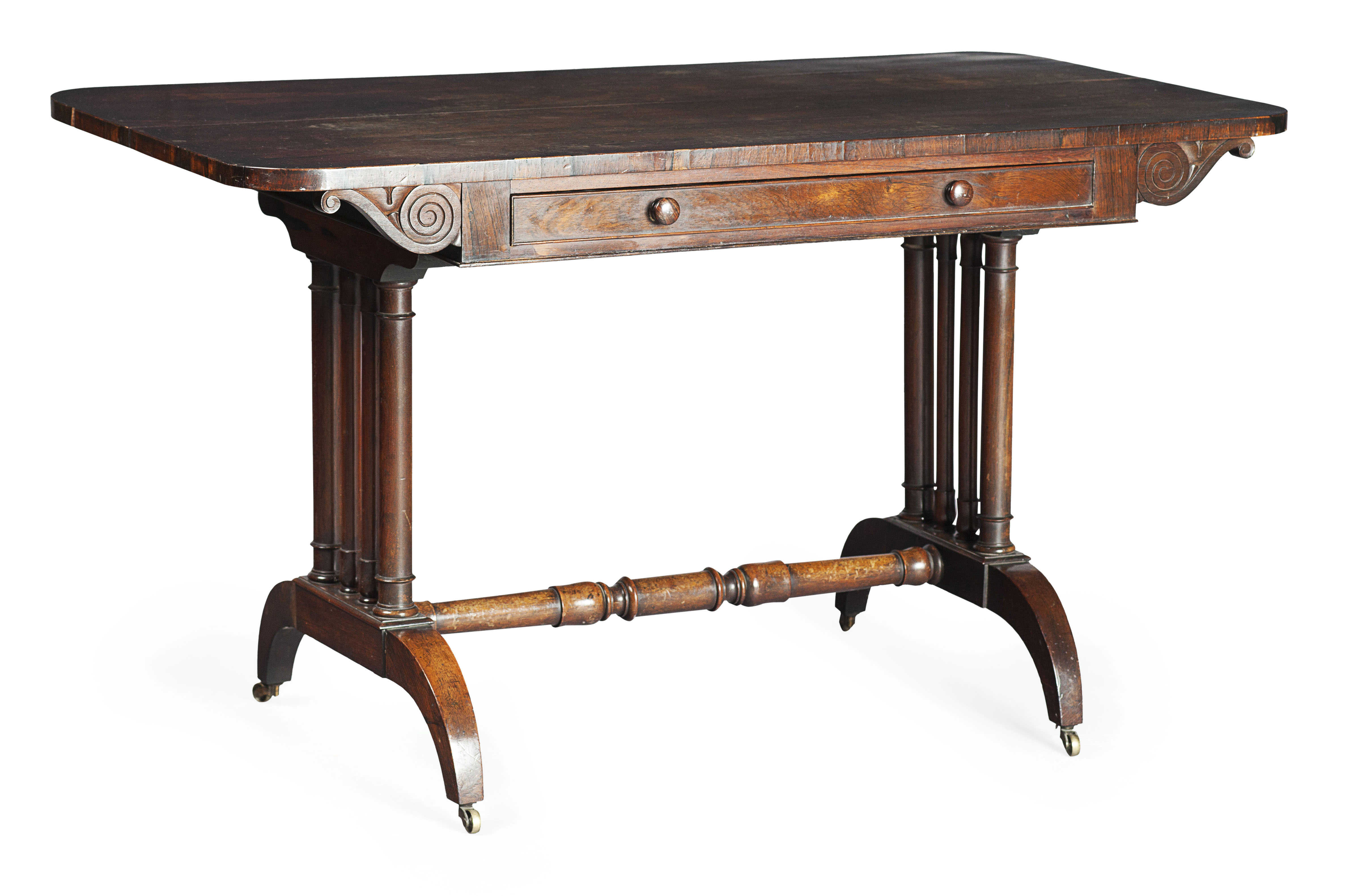 WILLIAM IV ROSEWOOD LIBRARY TABLE