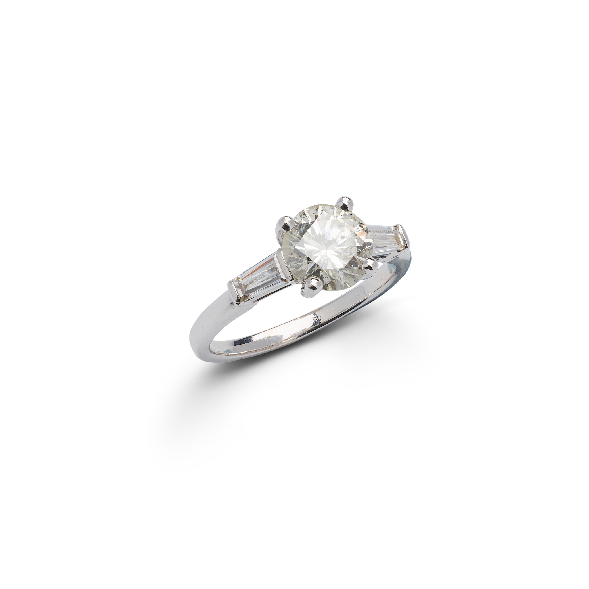 A diamond single-stone ring