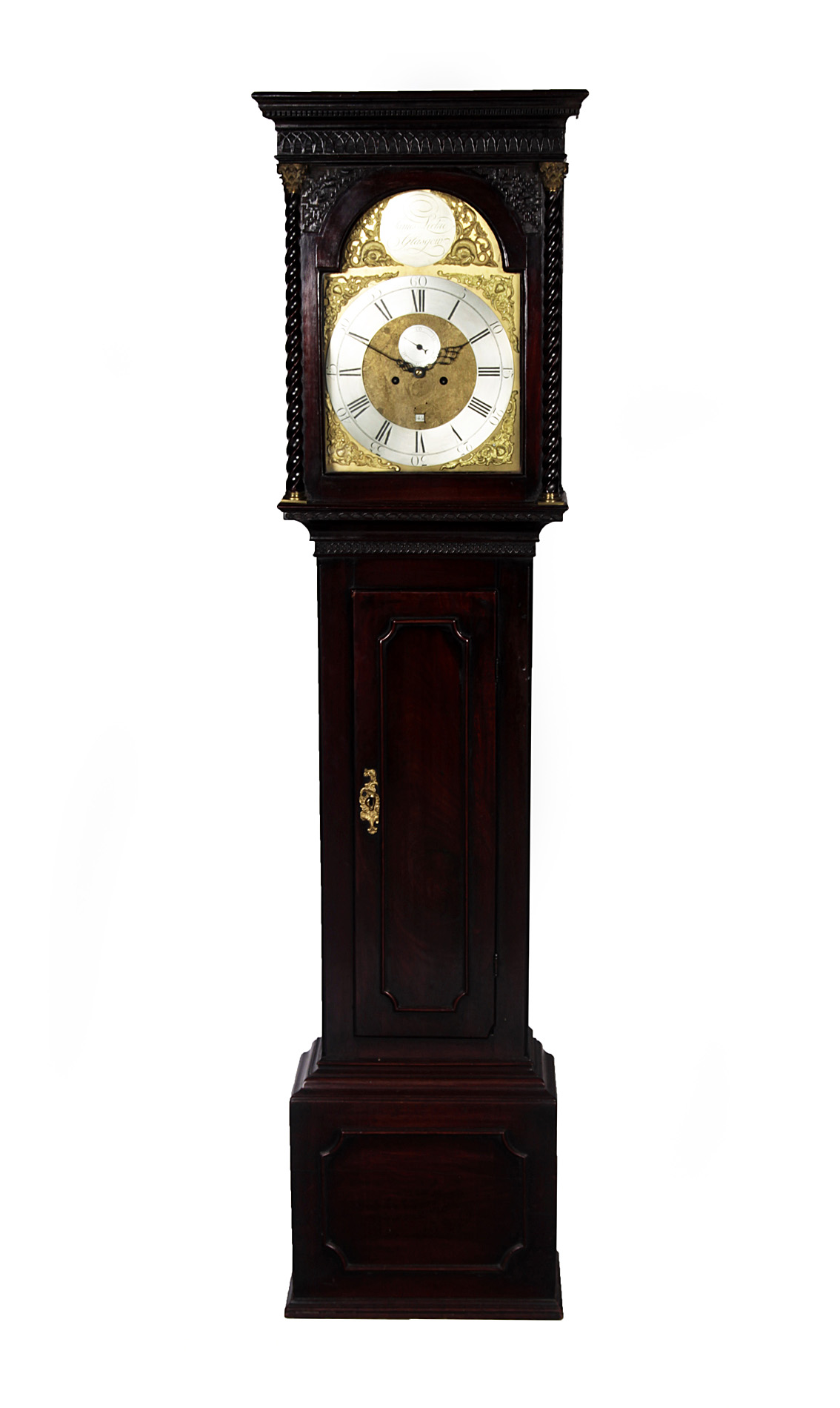 SCOTTISH GEORGE III MAHOGANY LONGCASE CLOCK, BY JAMES LOCKIE, GLASGOW