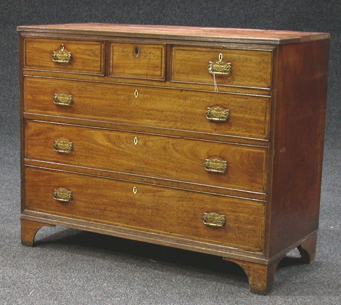 A 19th century mahogany chest of drawers,
