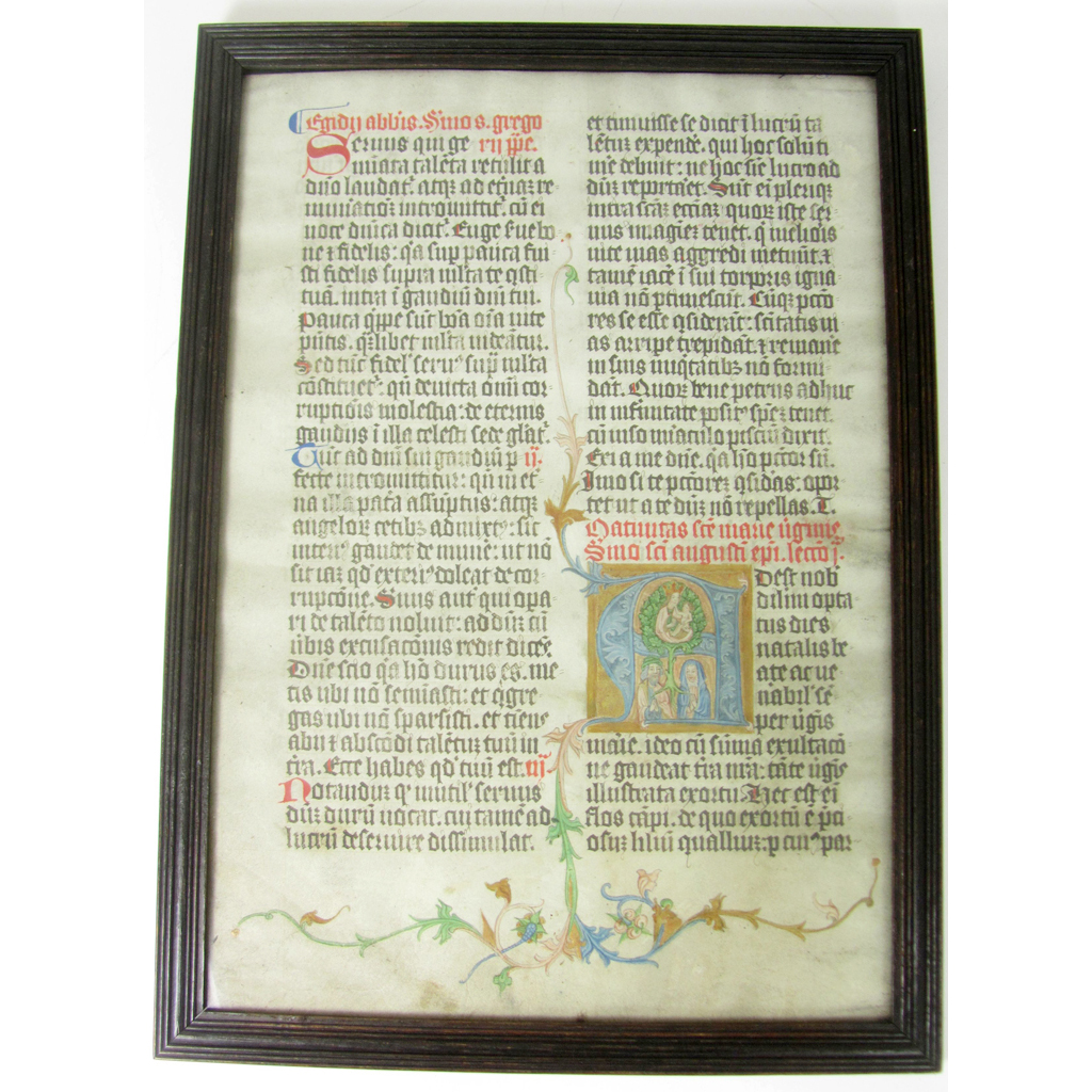 Manuscript leaf from an Office Lectionary of Benedictine use