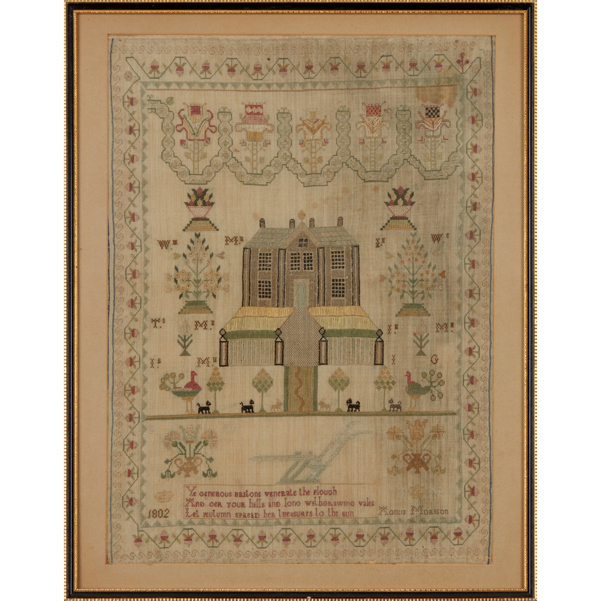 SCOTTISH GEORGE III NEEDLEWORK SAMPLER