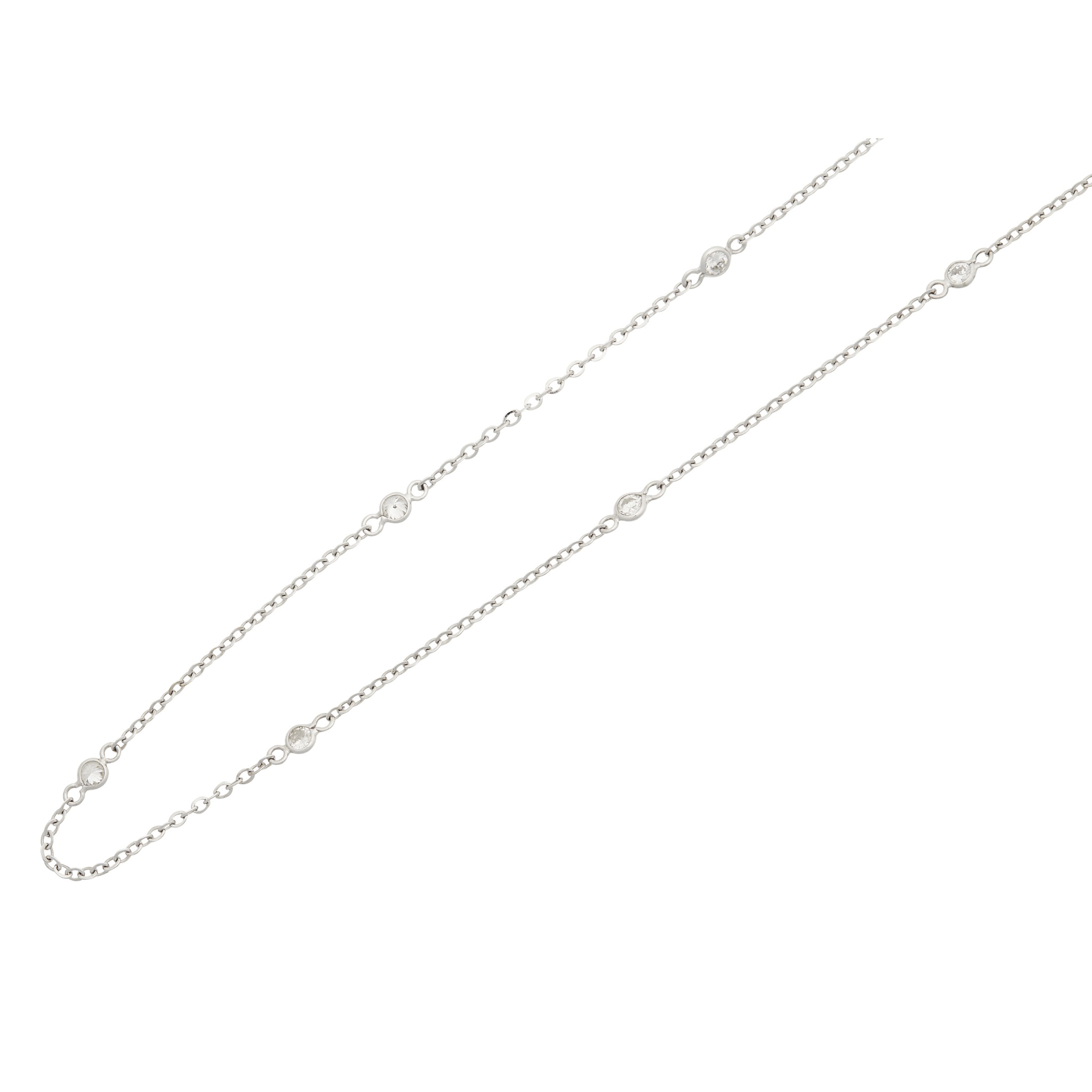 A contemporary diamond set necklace